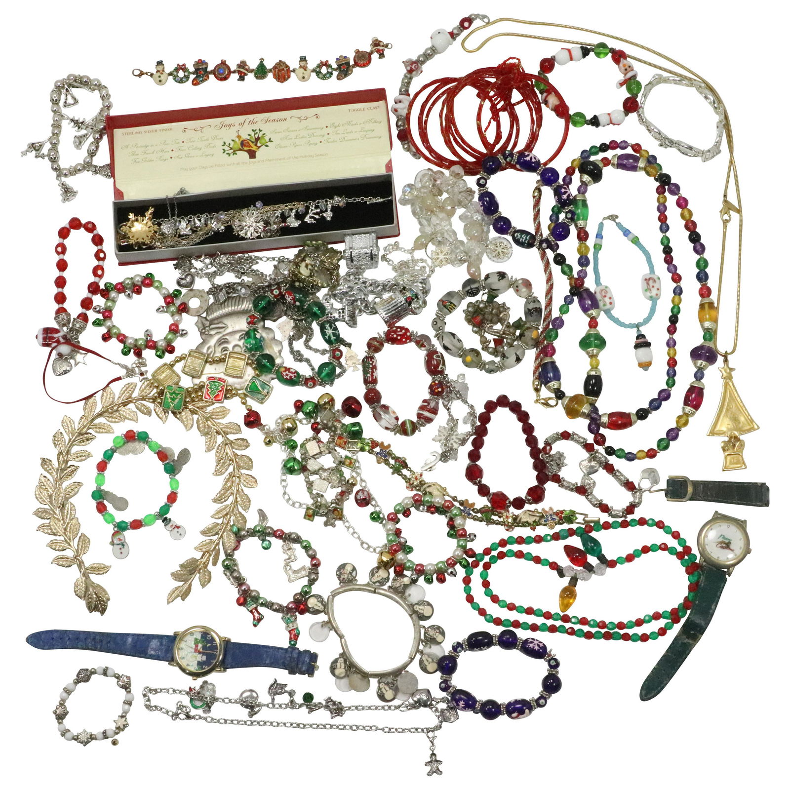 44 Assorted Estate Christmas Costume Jewelry - Variety (1 of 16)