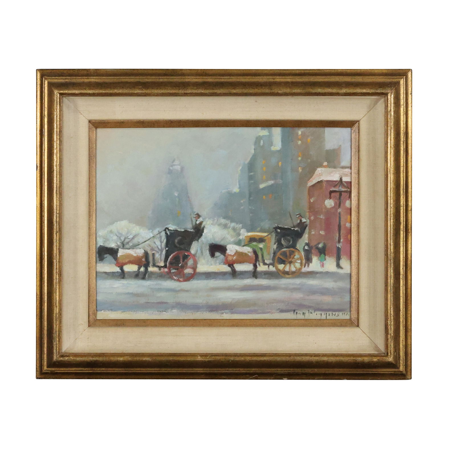 Guy Wiggins (after); American Oil At Central Park NYC (1 of 13)