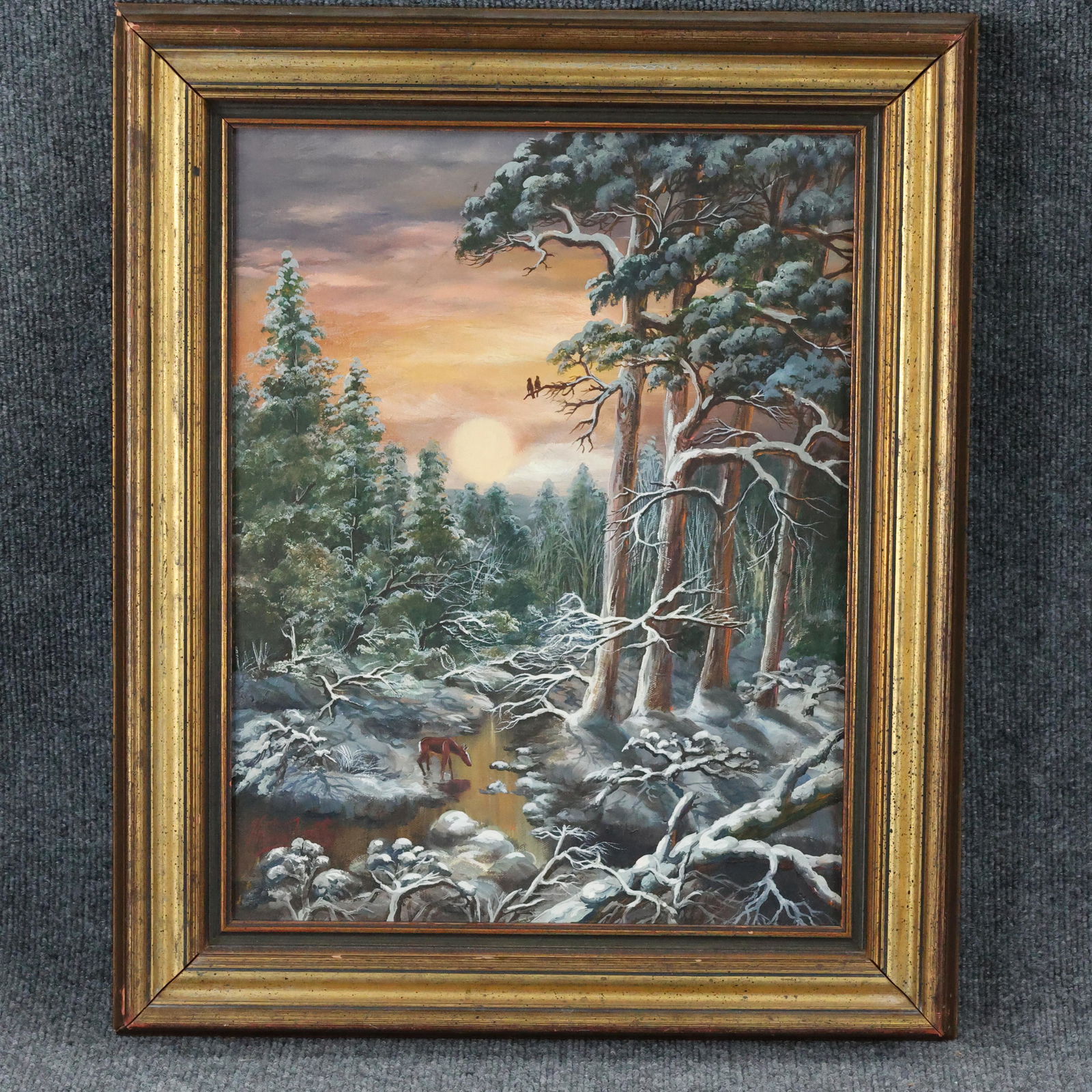 Kristina Nemethy, American, O/c Catskills Winter Stream (1 of 14)