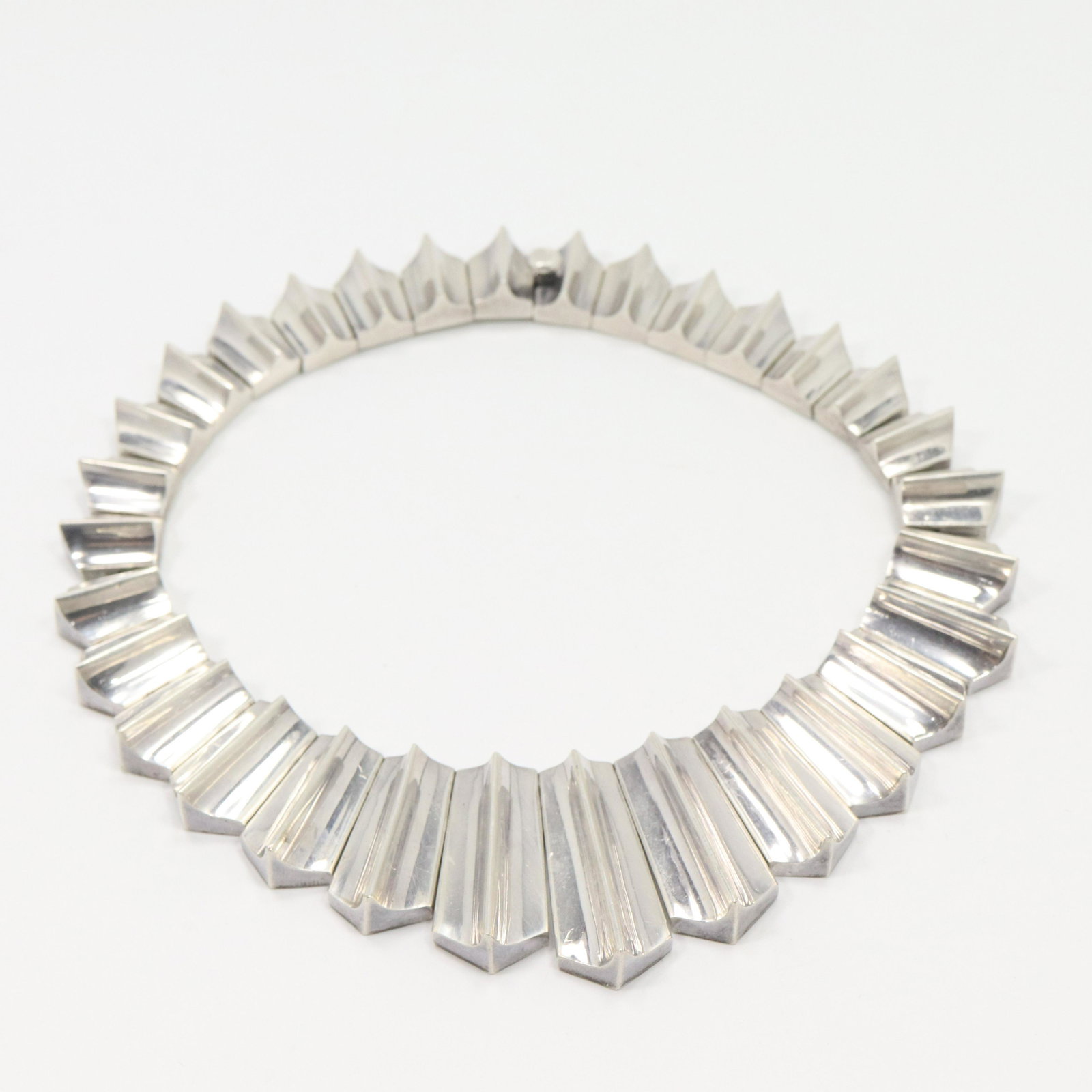 .925 Hecho Mexico Sterling Silver Skyscraper Necklace (1 of 5)