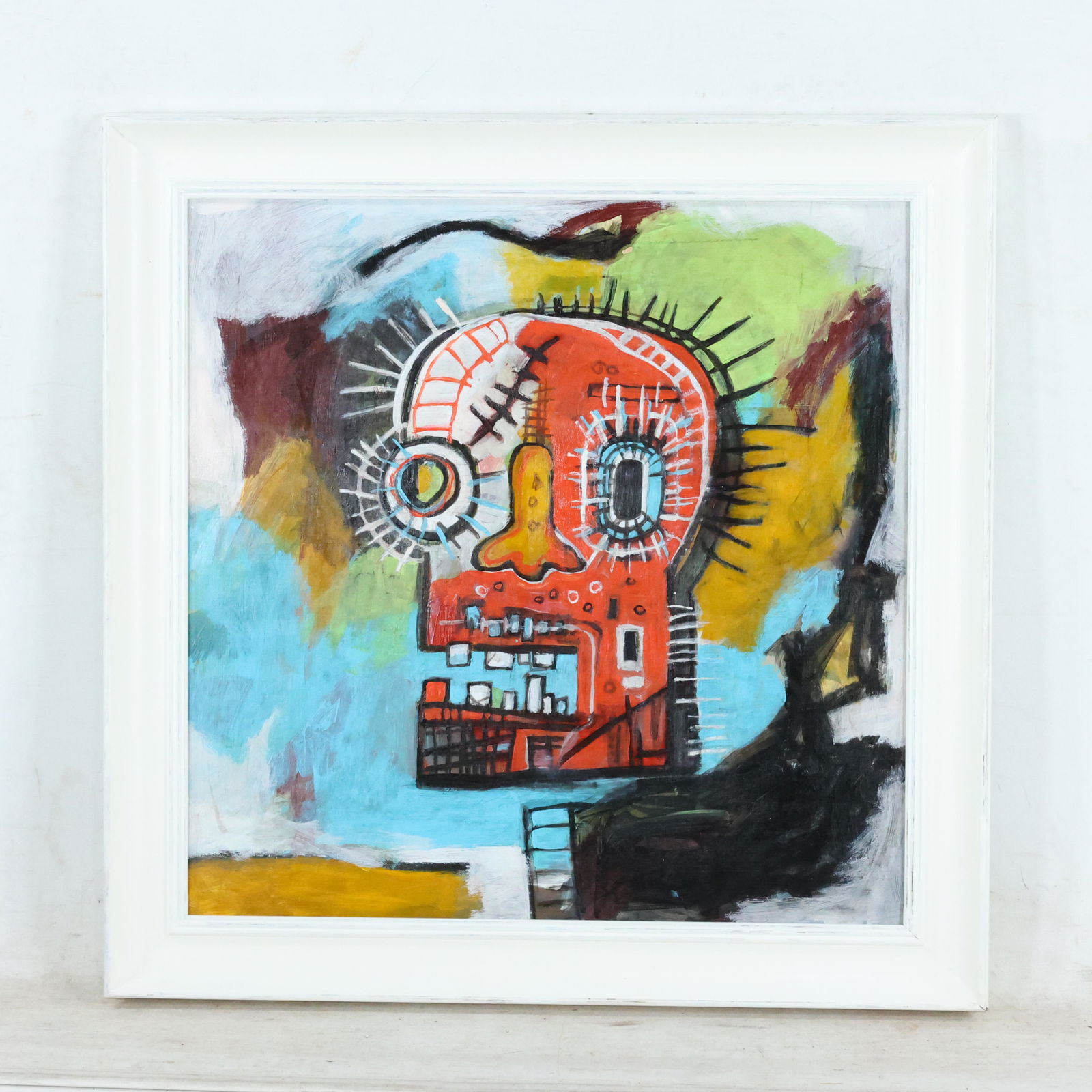 After Jean Michel Basquiat, Street Artist Oil/b Skull (1 of 12)