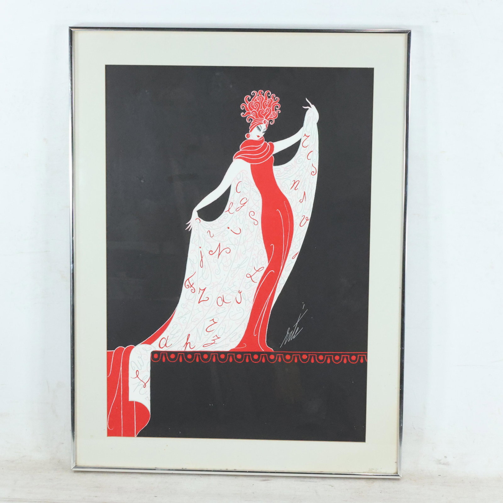 ERTE White Red Black Woman Dancer Serigraph (1 of 14)