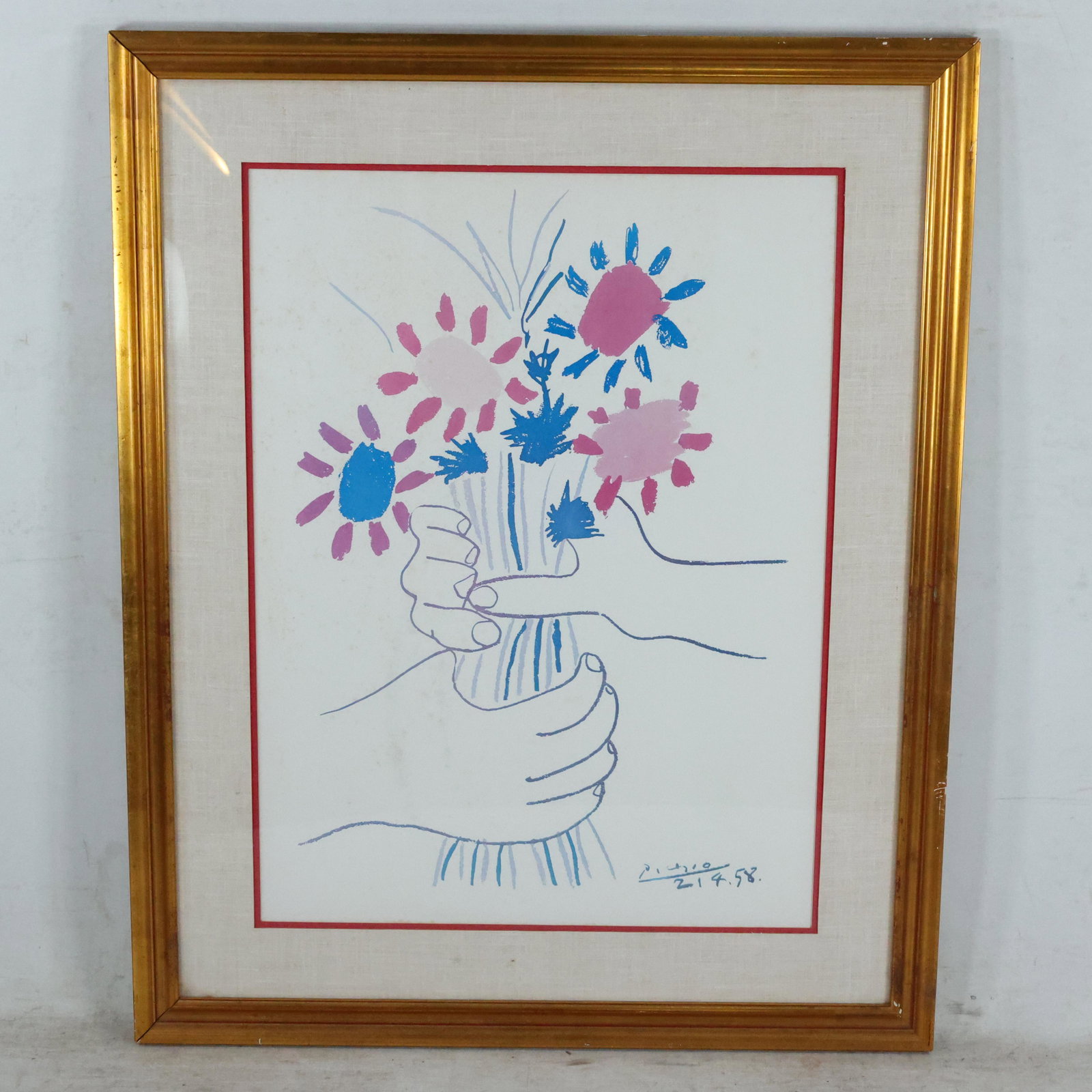 Pablo Picasso Lithograph "Bouquet of Peace", Framed (1 of 10)