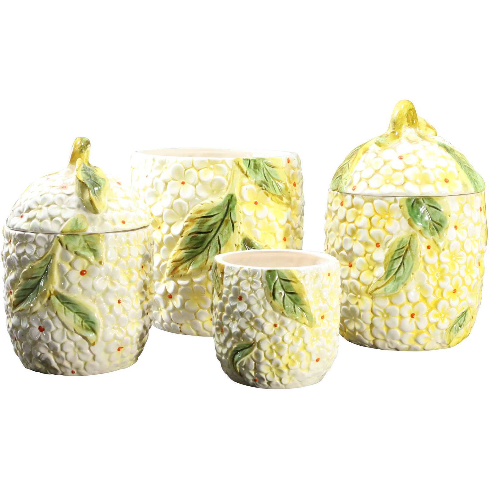 [4] Assorted Lefton Japan Ceramic Flowers & Leaves Jars (1 of 15)