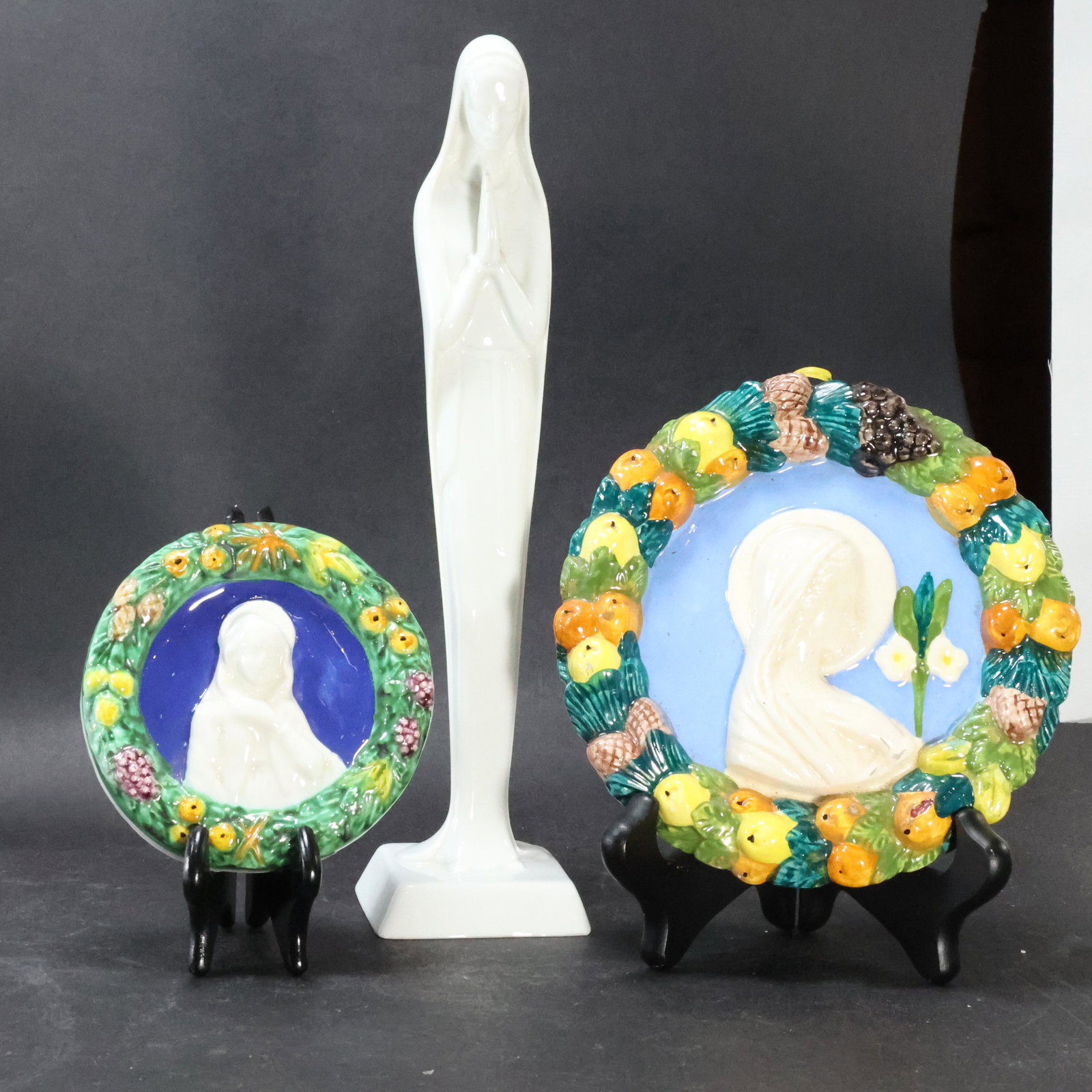 2 Italian Pottery Della Robia Plaques Rosenthal Madonna (1 of 15)