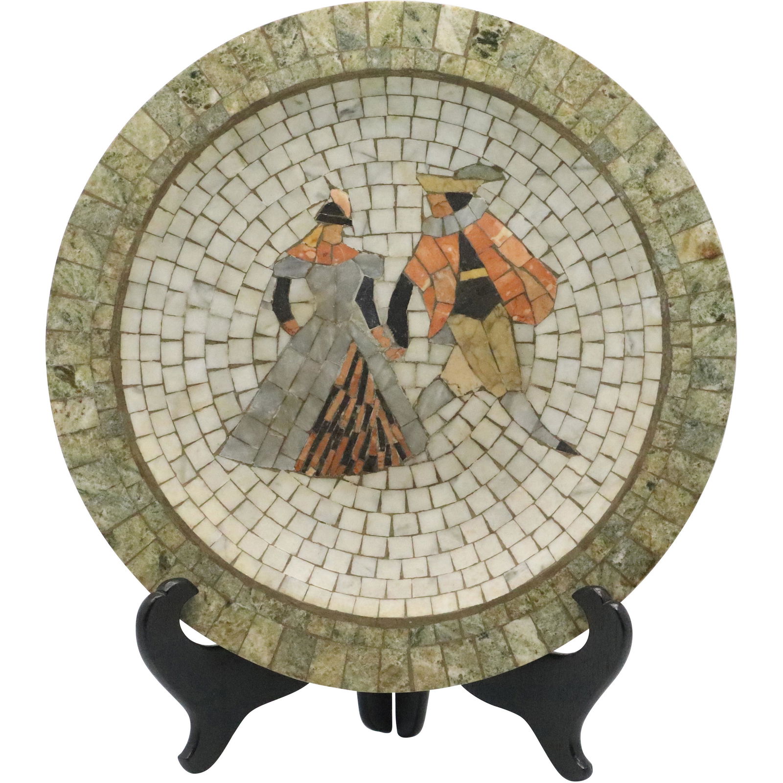 Denmark Mosaic Charger Plate with Courting Scene (1 of 12)