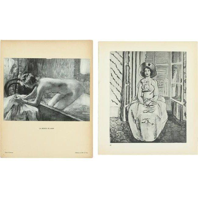[2] Degas, Matisse, Vintage Lithographs Unframed: [2] Edgar Degas, Henri Matisse Vintage Lithographs Unframed. size:10.5 x 8, and 10 x 8.5