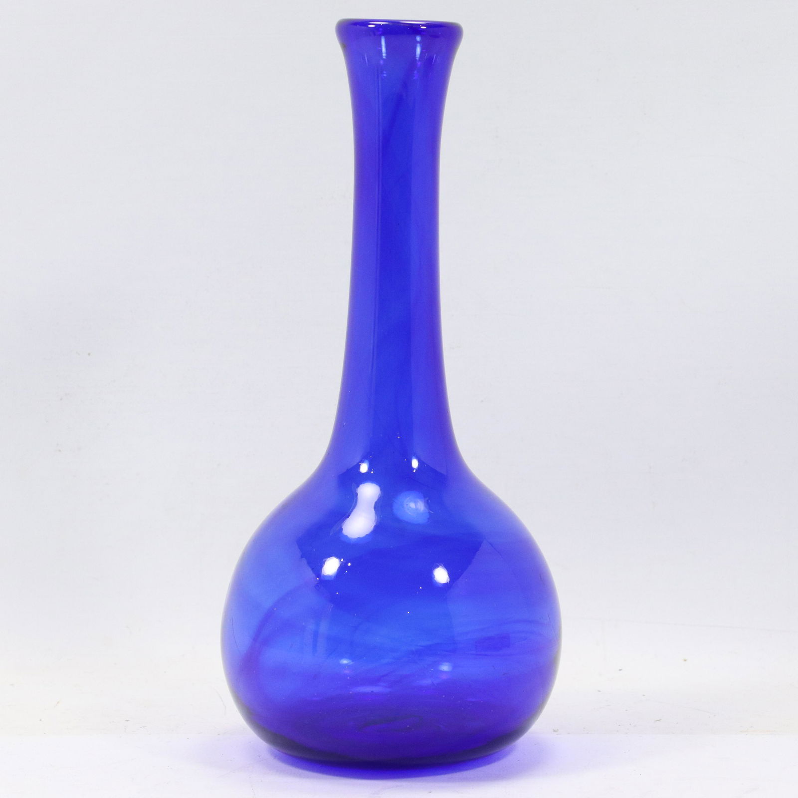 Eric Keary Signed Studio Art Glass Cobalt Blue Vase (1 of 7)