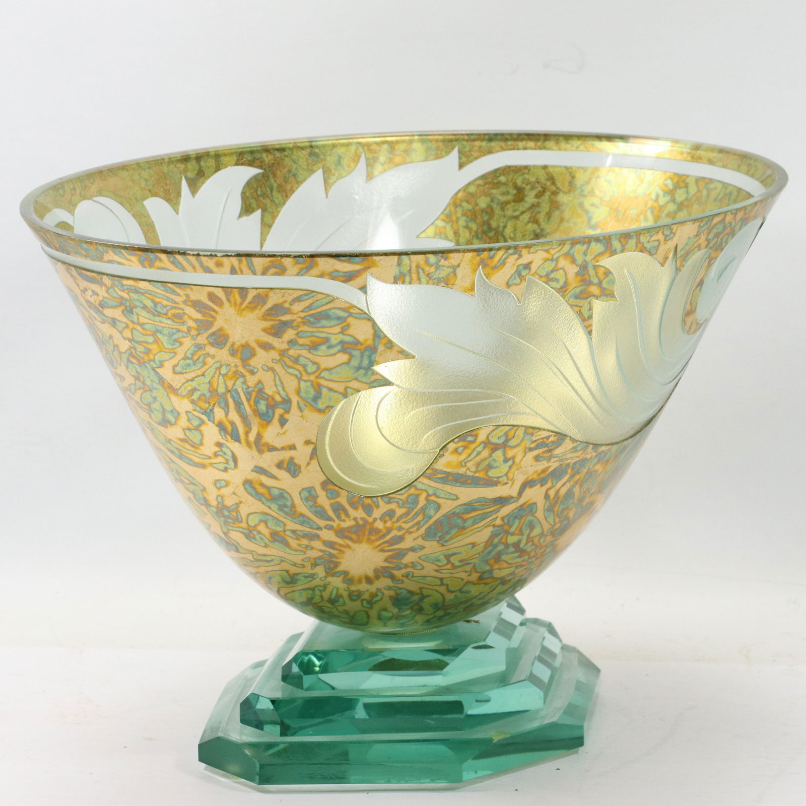 VIETRI Mid-Century Modern Venetian Glass Center Bowl (1 of 9)