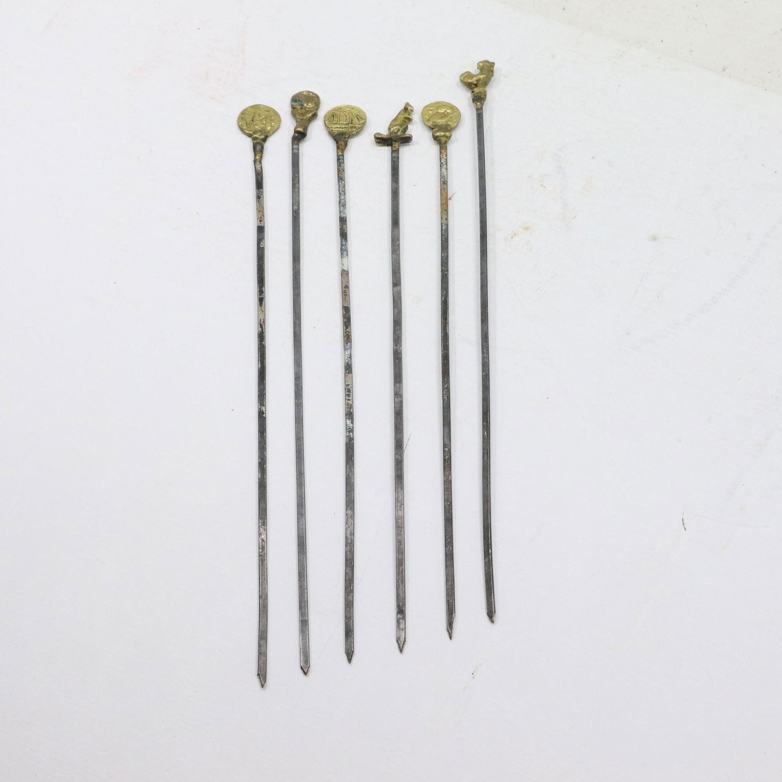 [6] Assorted Metal Skewers with Medieval Bronze Tops (1 of 10)