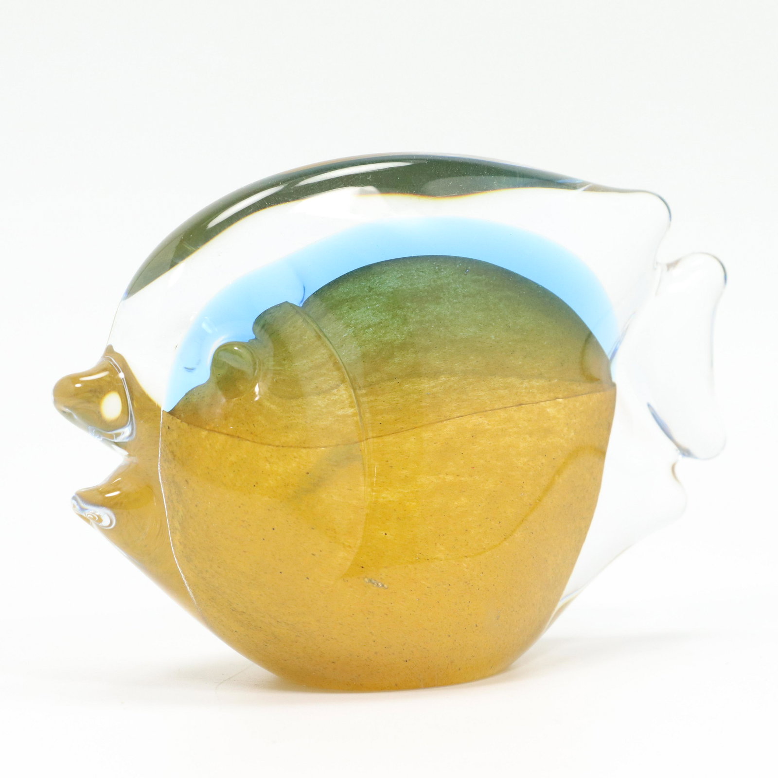 Signed MARCOLIN SWEDEN Art Glass Tropic Fish Sculpture (1 of 9)