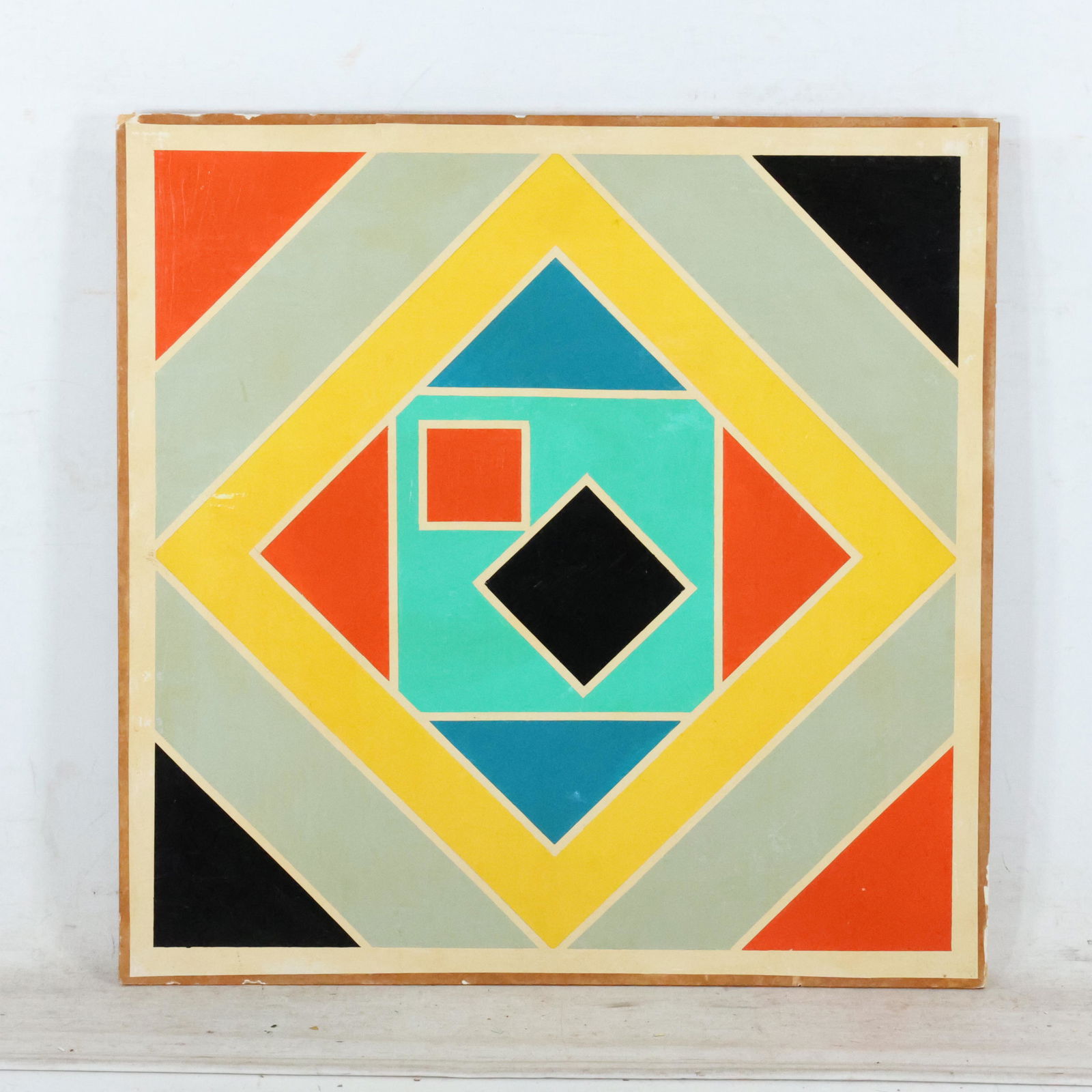 Max Bill, 1970s Constructivist Style Geometric Oil/b (1 of 18)