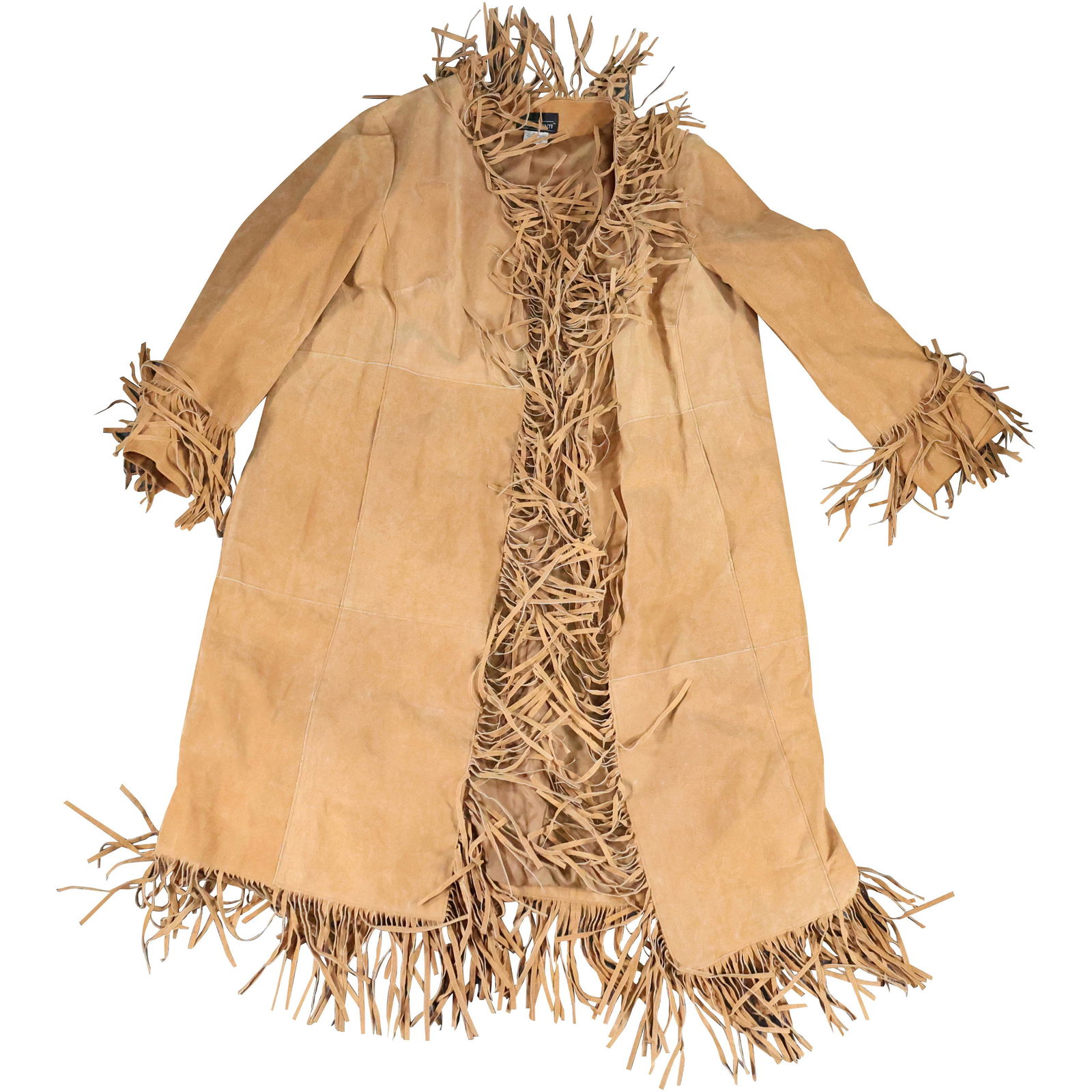 VIA ACCENTI Brown Leather Jacket with Fringe Size 22W (1 of 8)