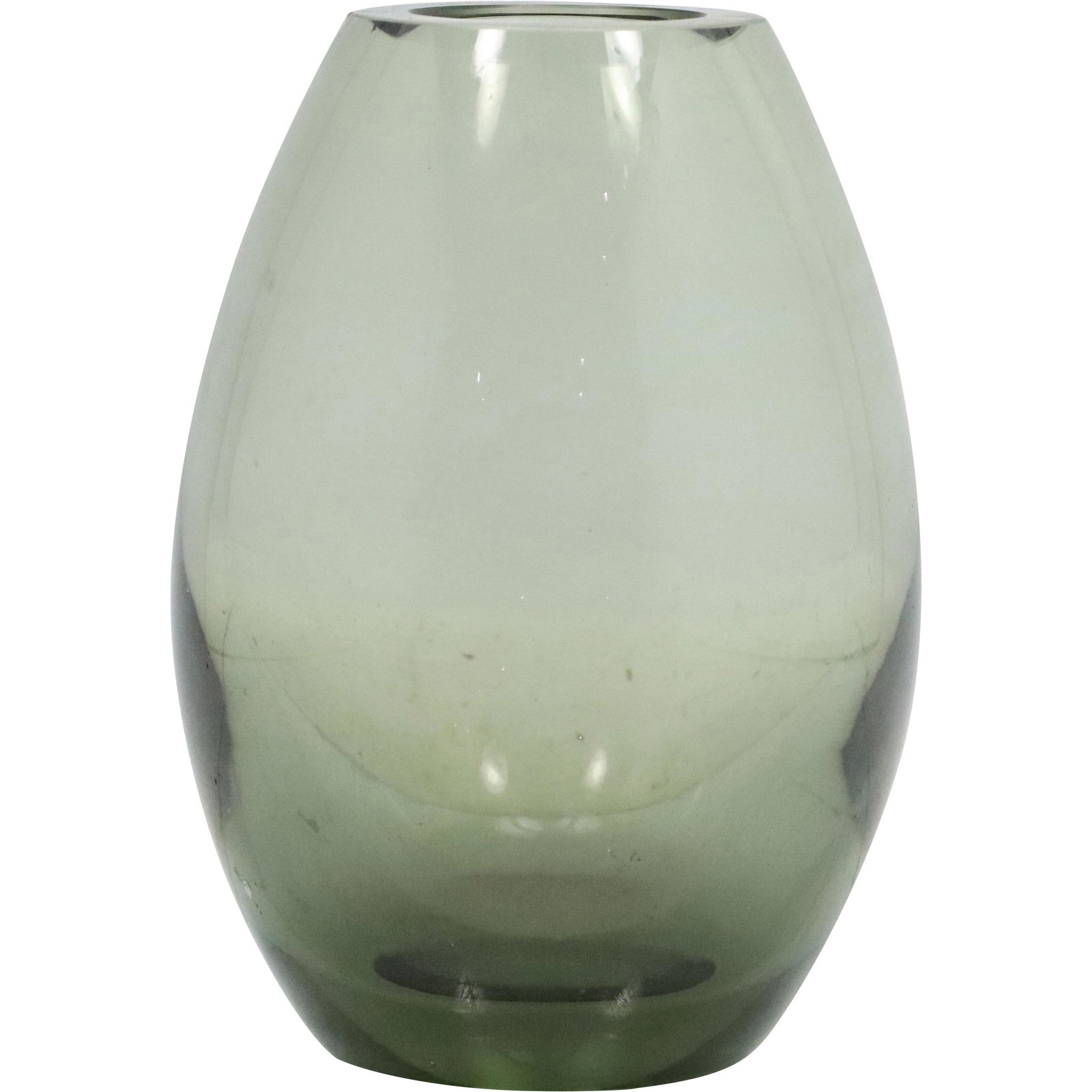Holmegaard Signed Smoked Glass Vase Mid-Century: Holmegaard Signed Smoked Glass Vase Mid-Century. size: 6.5h 4w