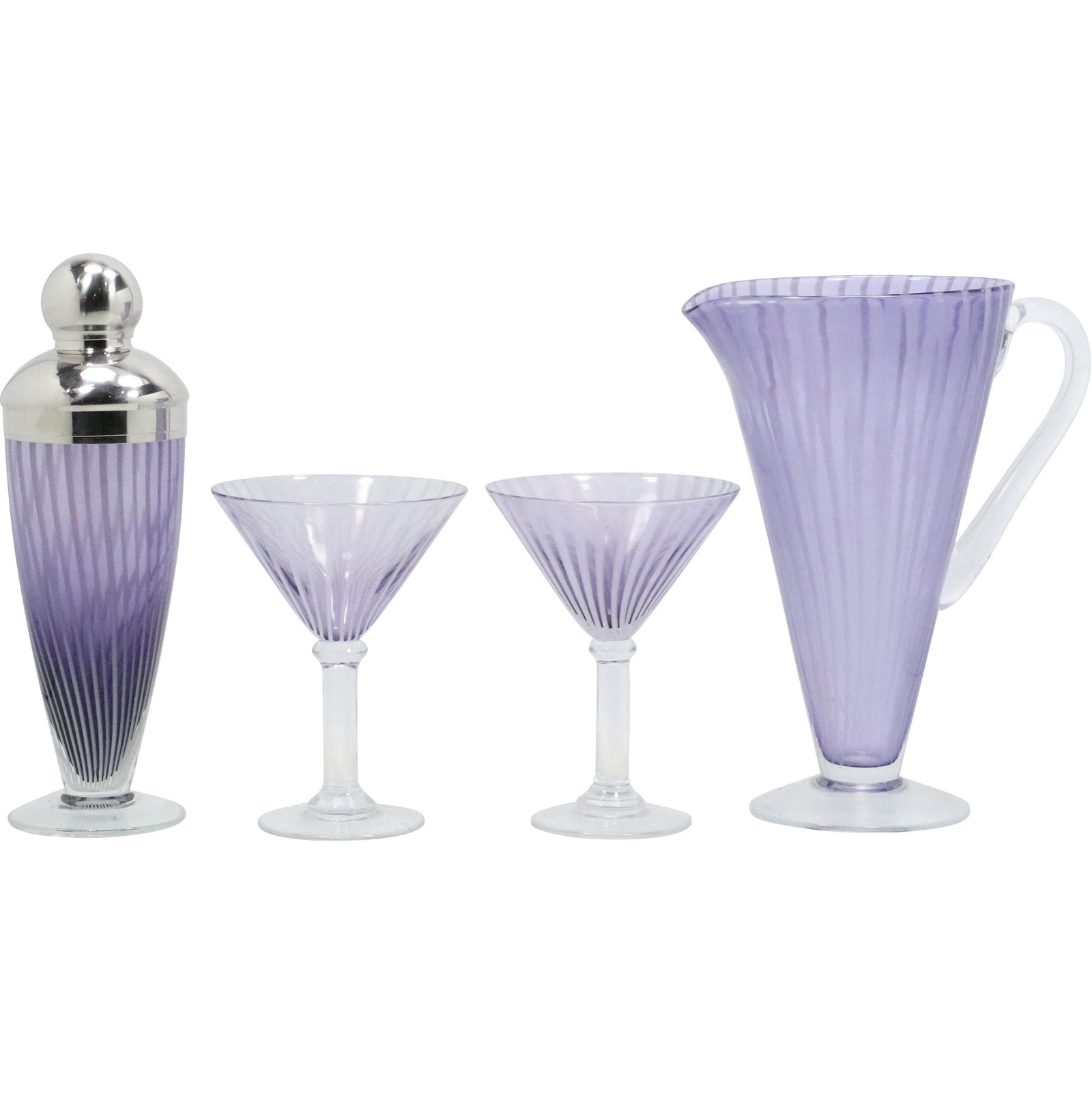 Purple Amethyst Glass Cocktail Shaker, Martini, Pitcher (1 of 18)