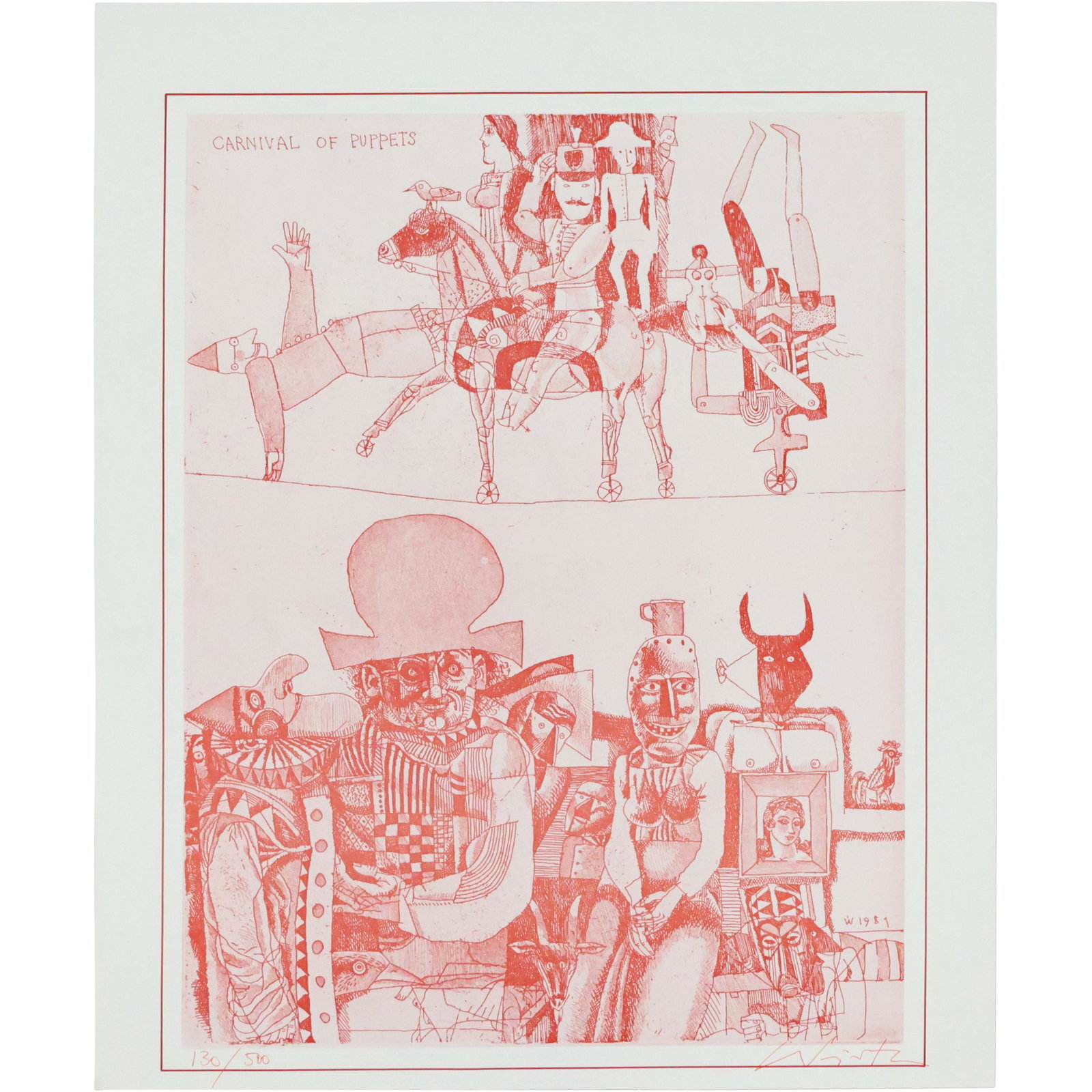 ADAM WURTZ (1927-1994, Budapest) Surrealism Lithograph (1 of 12)