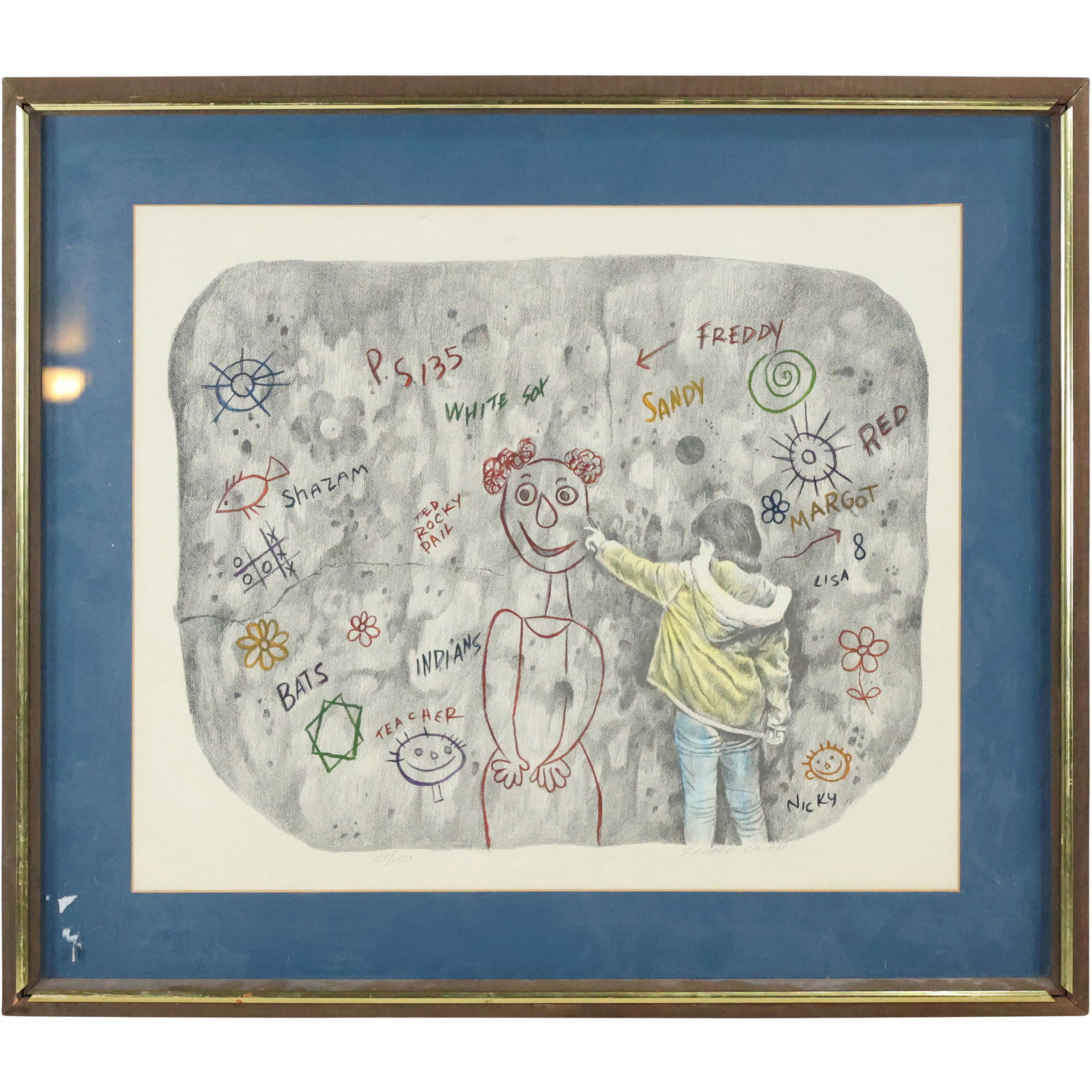 Richard Smith, Color Lithograph Graffiti Wall #129/150 (1 of 10)