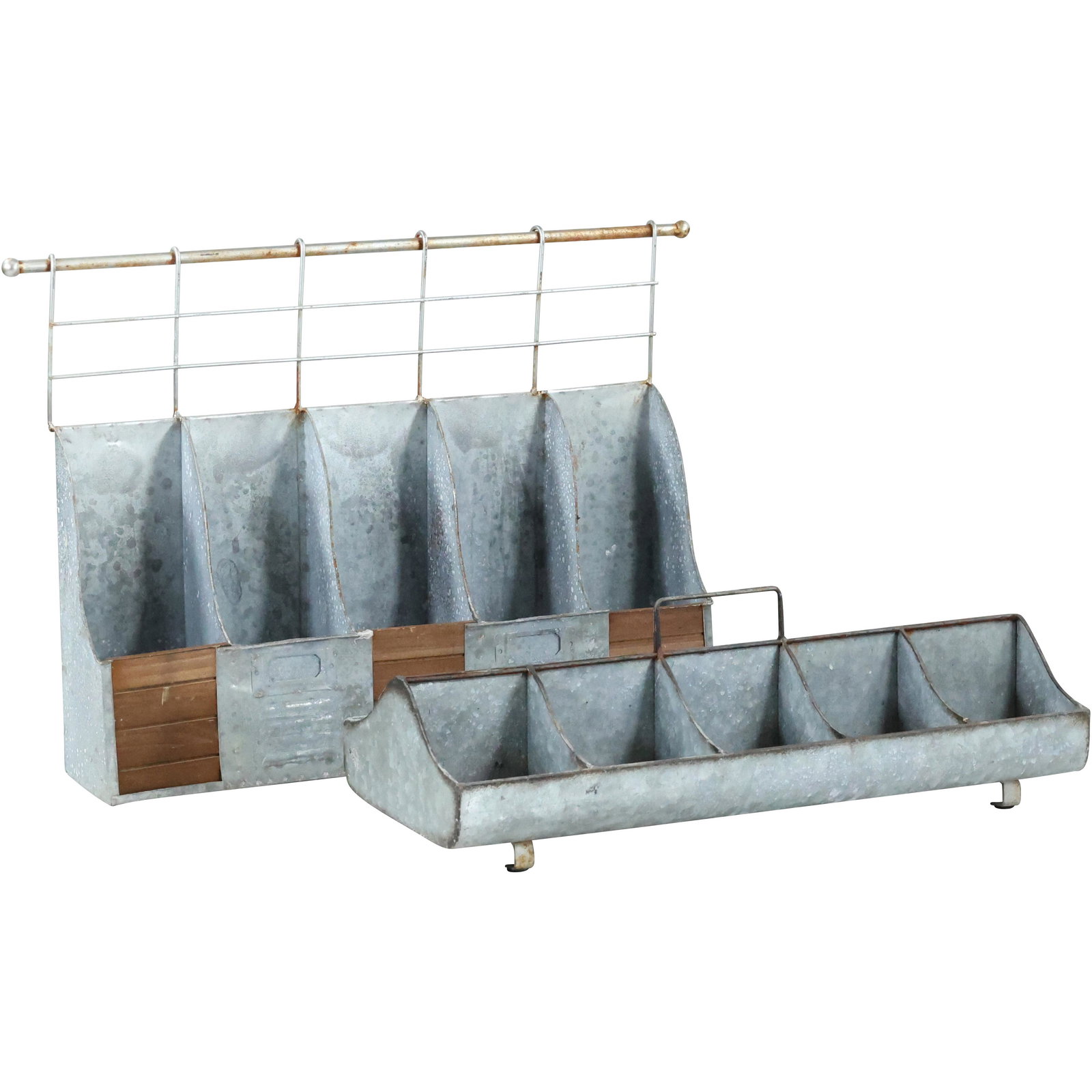 [2] Galvanized Metal Farm Chicken Feeders (1 of 11)