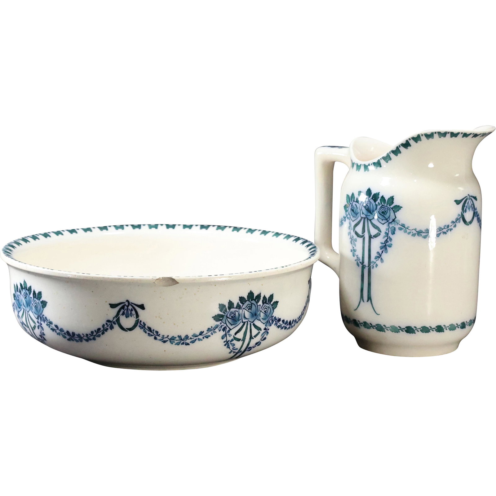 Villeroy & Boch Antique Ironstone Pitcher and Bowl (1 of 9)