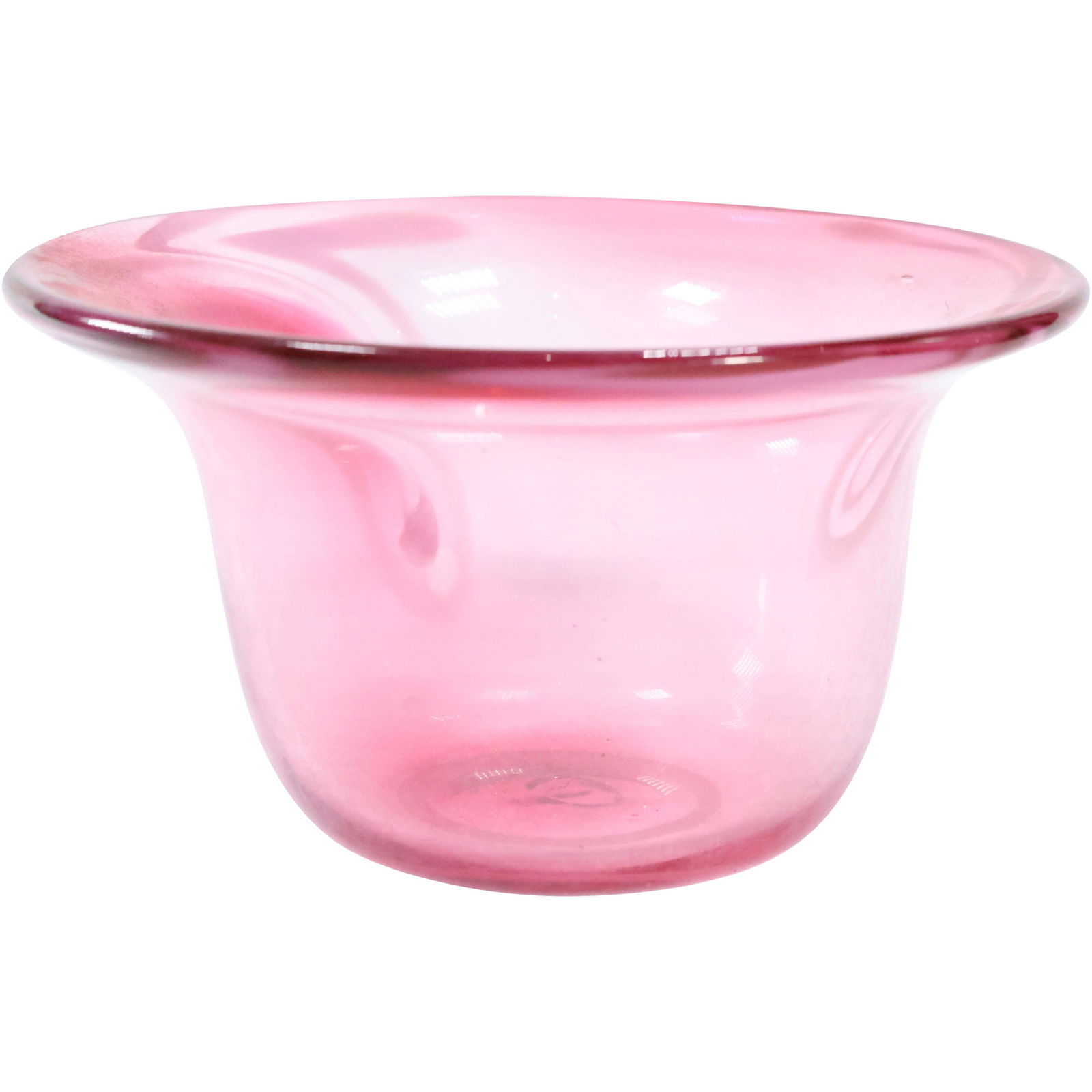 Pink Signed Studio Art Glass Vase (1 of 5)