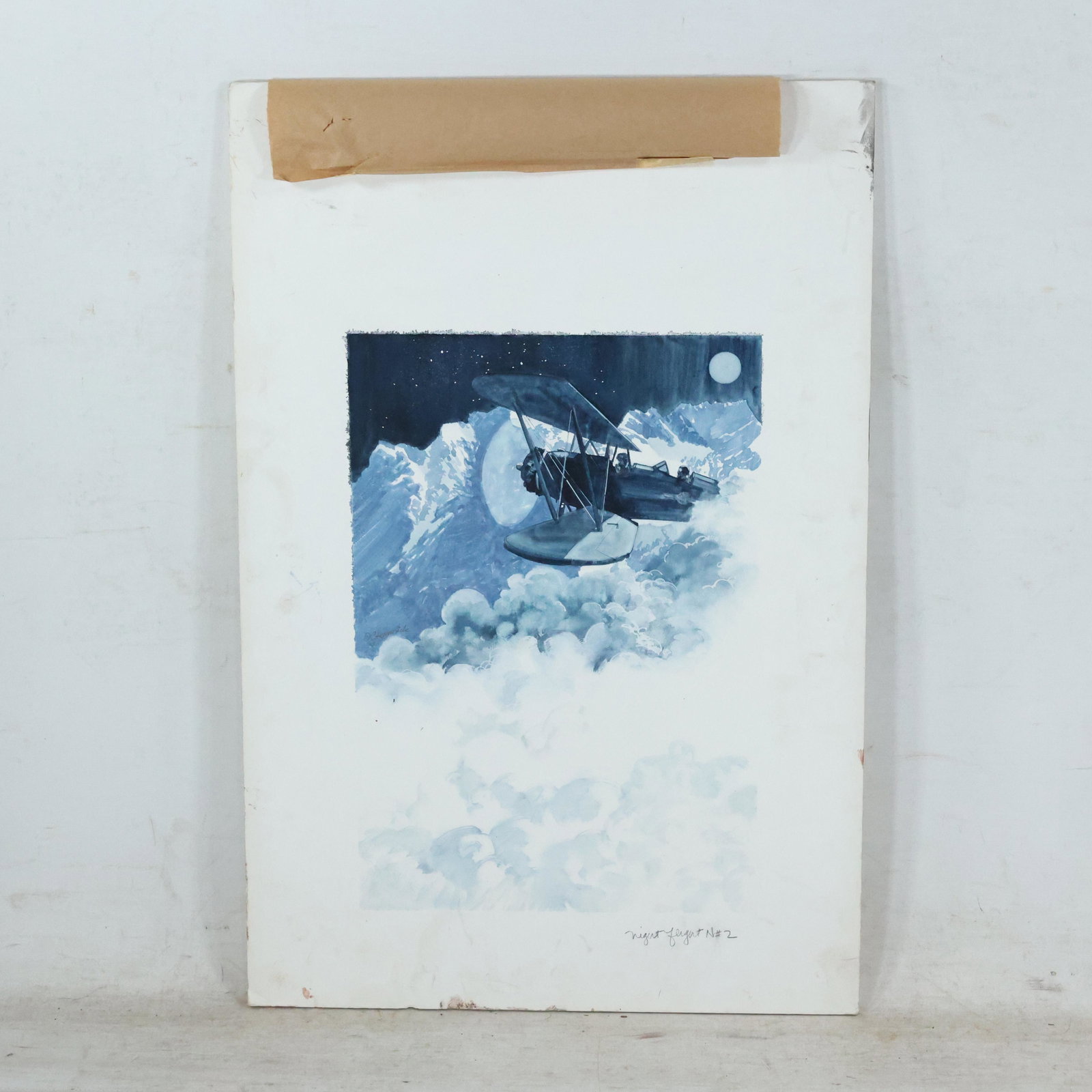 C Hamnick, Oil/b Original Illustration Art "Plane" (1 of 10)