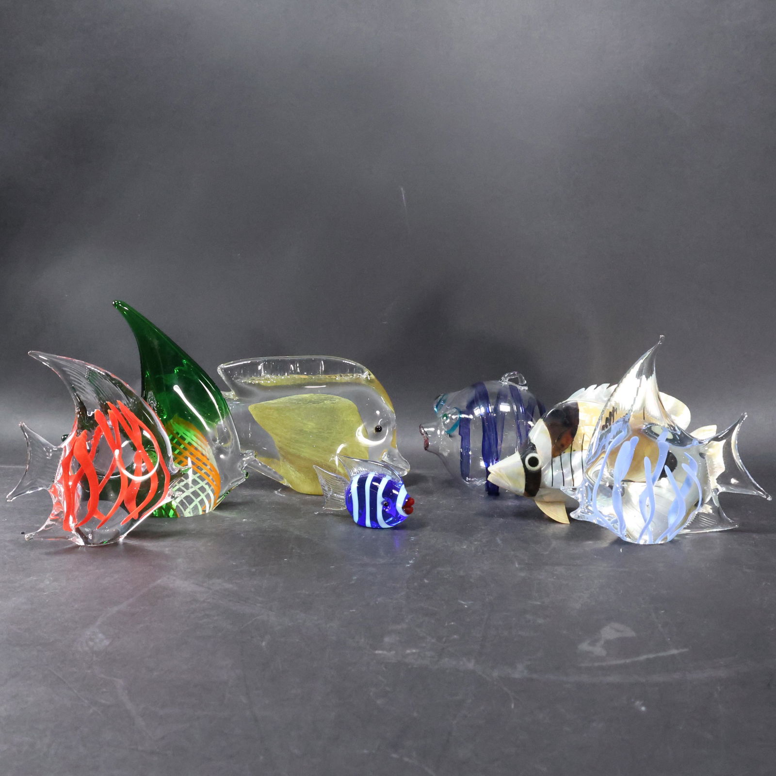 7 Assorted Murano Italian Art Glass Tropical Fish (1 of 20)