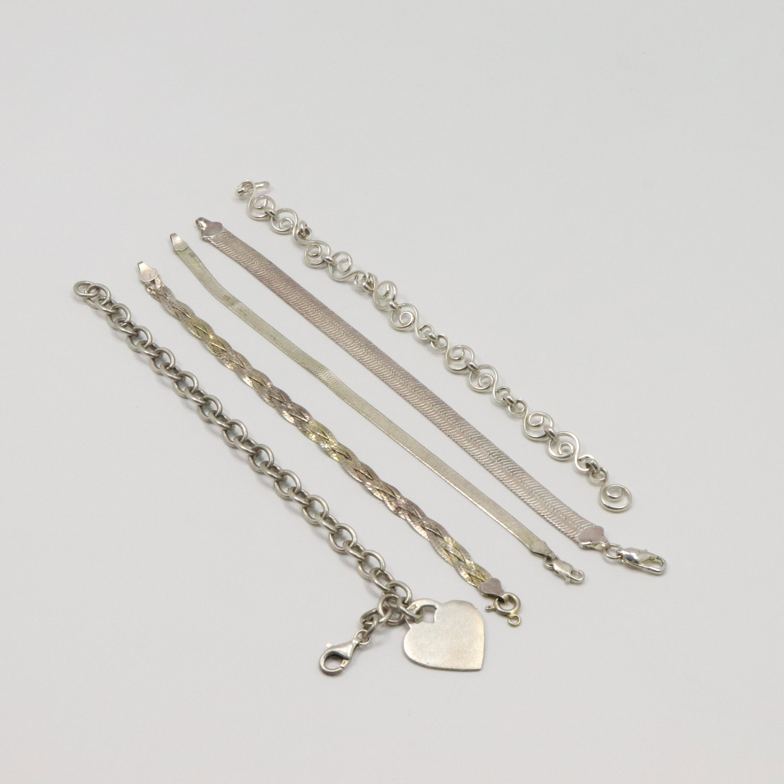 [5] Assorted  .925 Sterling Silver Bracelets (1 of 9)