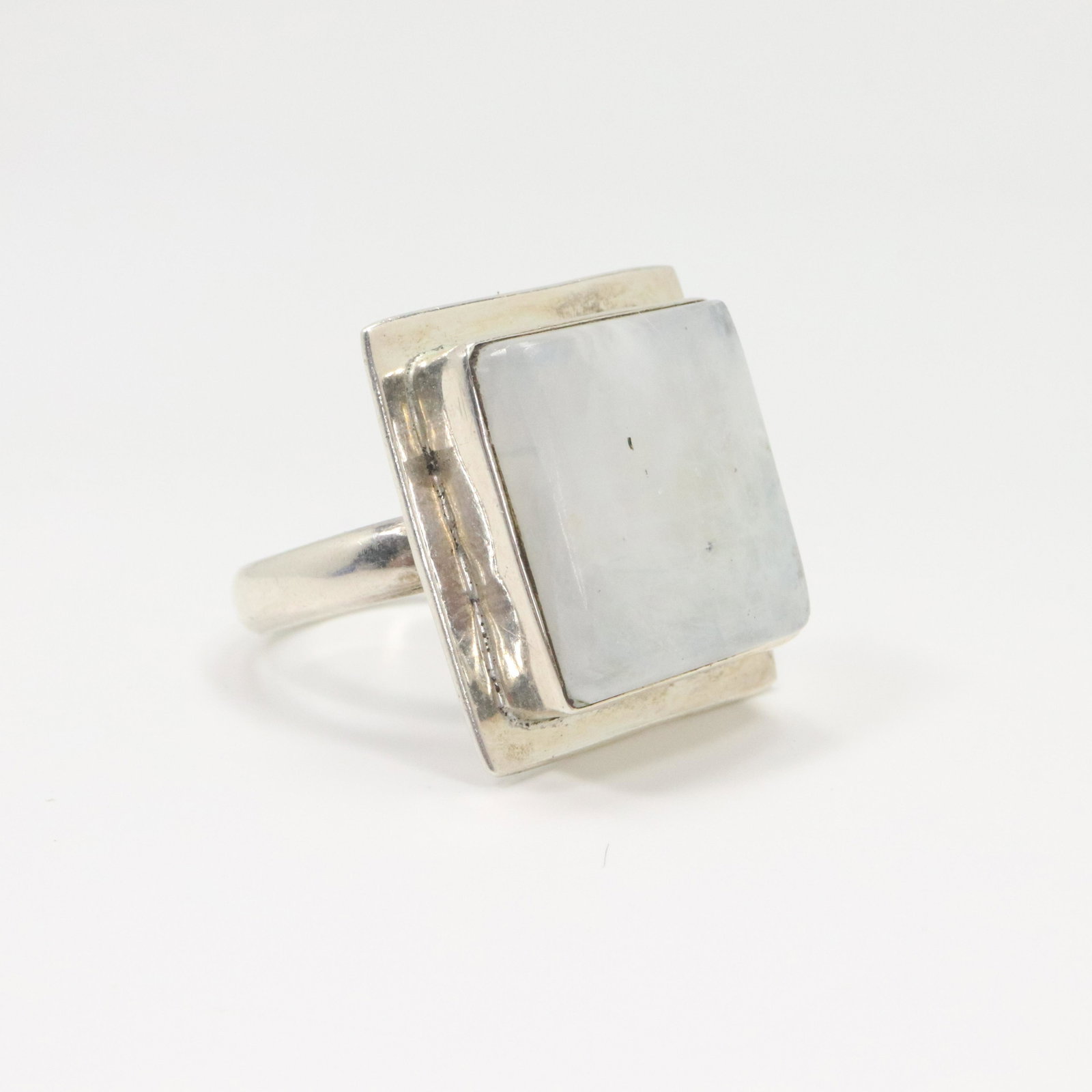 .925 Sterling Silver MOP Designer Ring Size 10 (1 of 5)