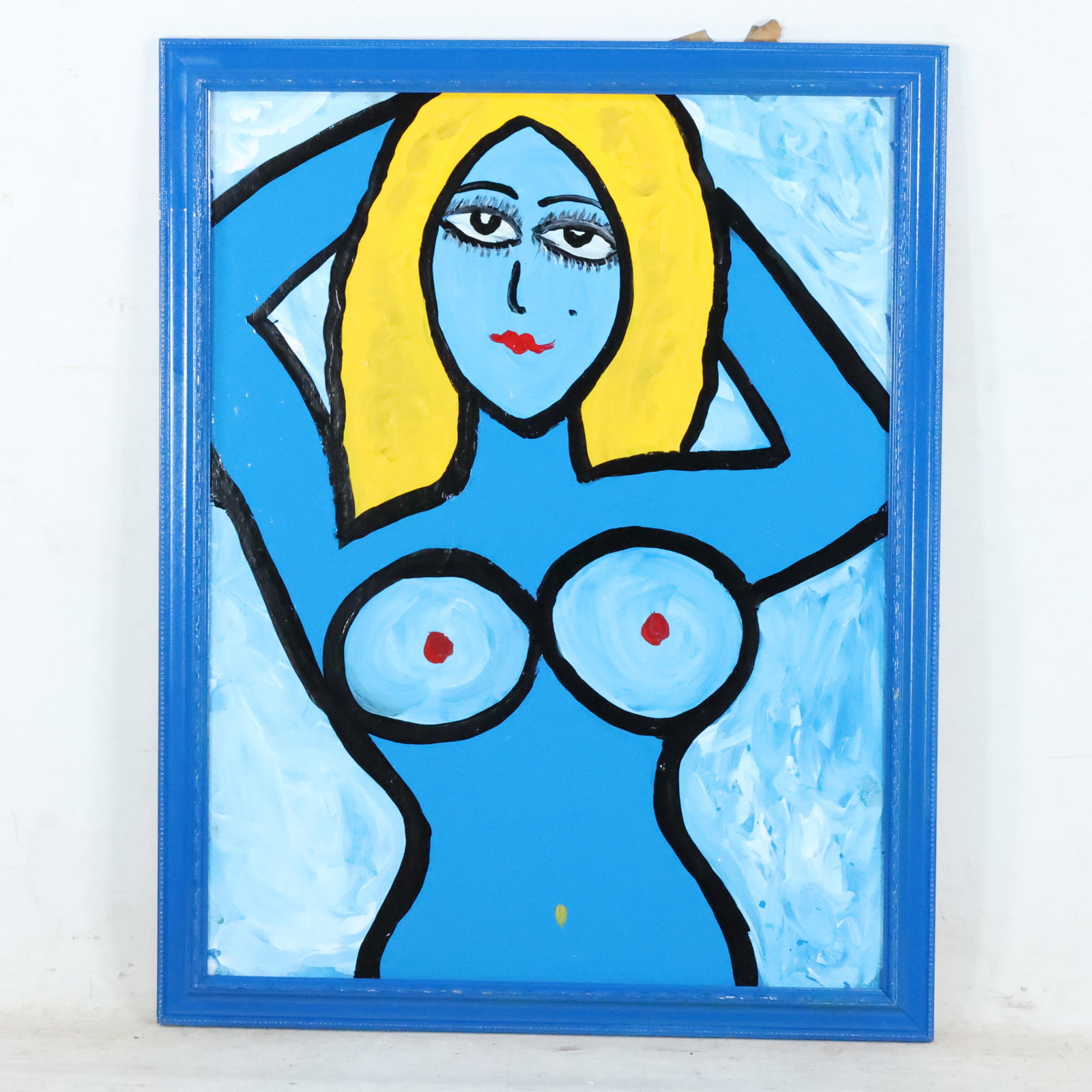 Thomas Pulgini, American, Abstract Painting Blue Woman (1 of 9)