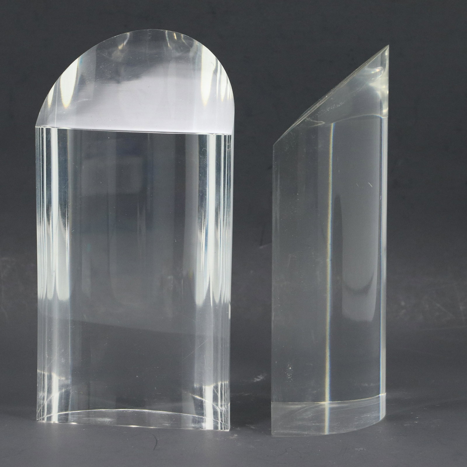 Mid-Century Modern Thick Lucite Bookends (1 of 6)
