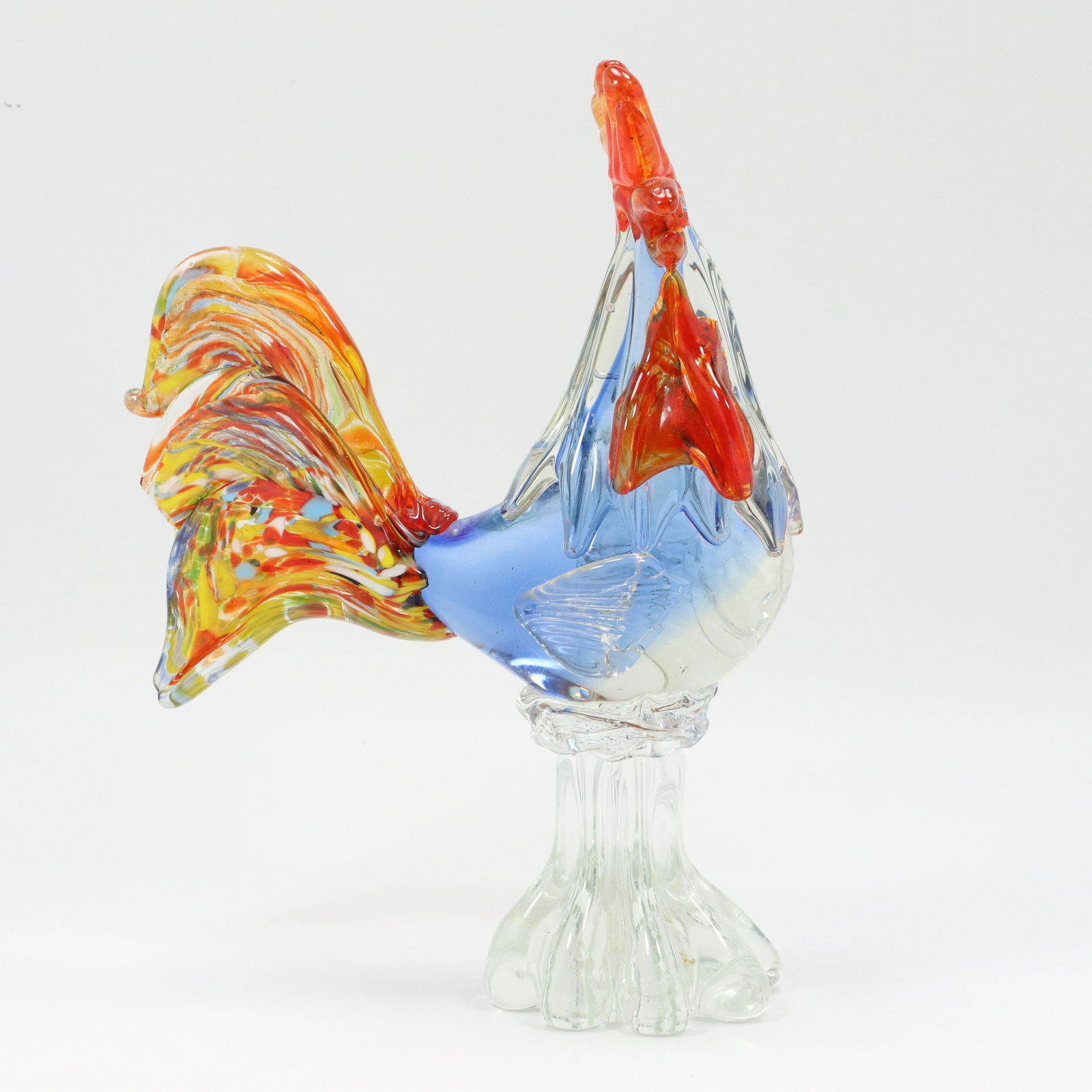 Murano Italian Color Art Glass Rooster Figure Sculpture (1 of 9)