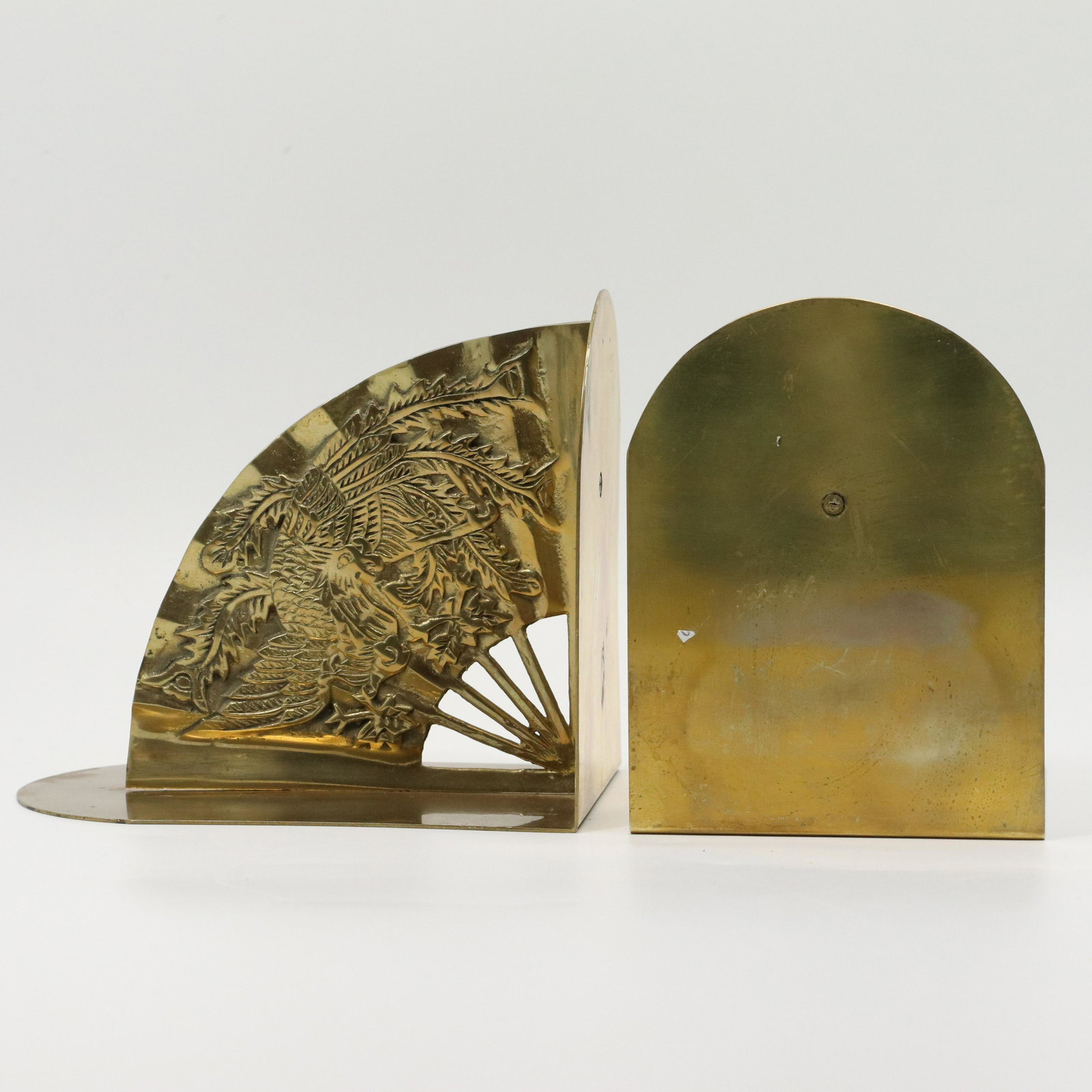 Brass Aesthetic Movement Phoenix Bird Bookends (1 of 6)