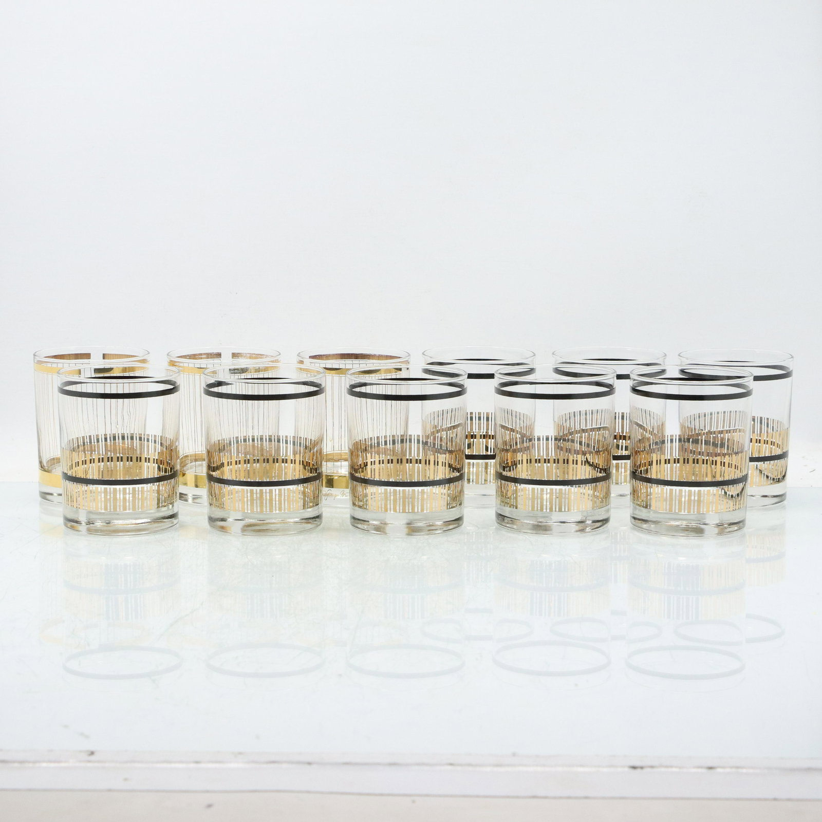 [11] Signed GEORGES BRIARD Gold Accent Cocktail Glasses (1 of 7)