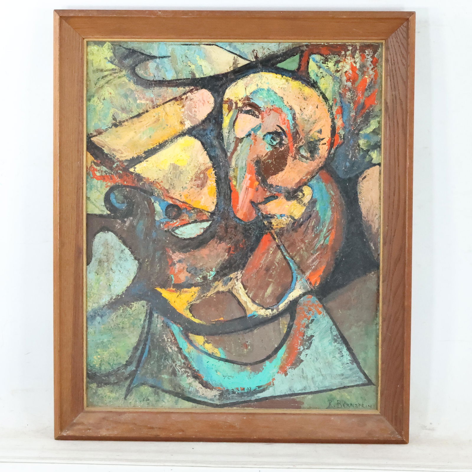 Ruth Bernstein 1968, Mid-Century Abstract Oil Painting (1 of 12)