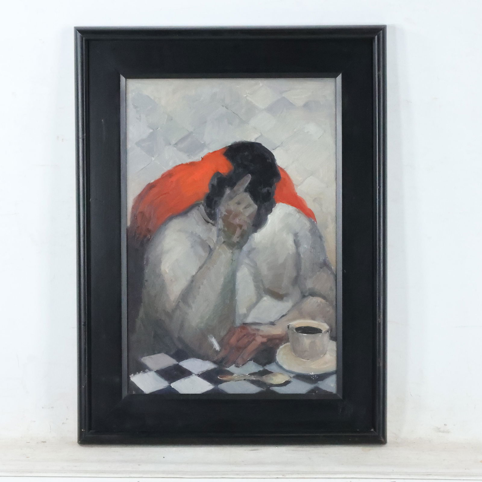 Kevin Patrick Kelly, Oil/b Distraught Person at Table (1 of 8)