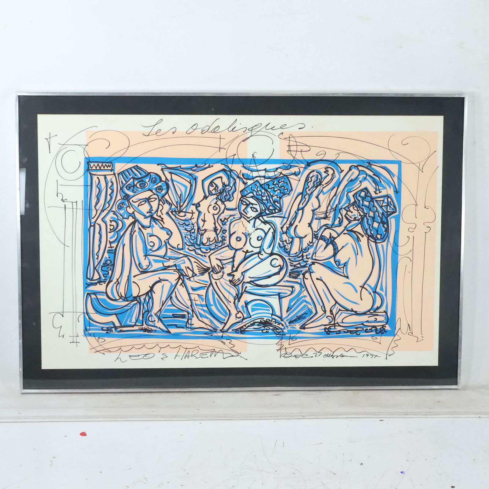 Les Odelisque 1971, Leo's Harem Signed Lithograph (1 of 13)
