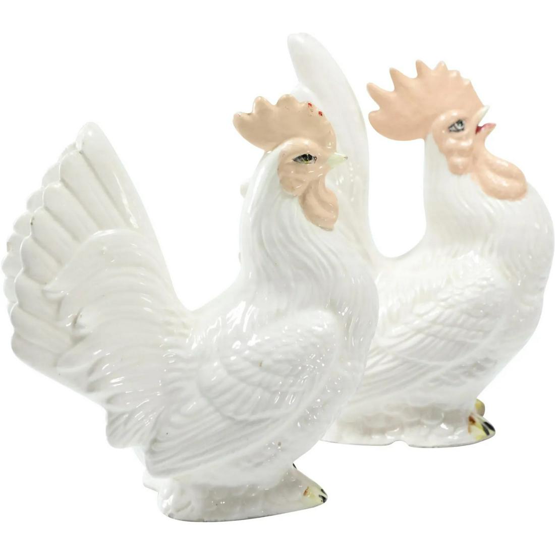 [2] Vintage Ceramic Rooster Figure Statues (1 of 10)