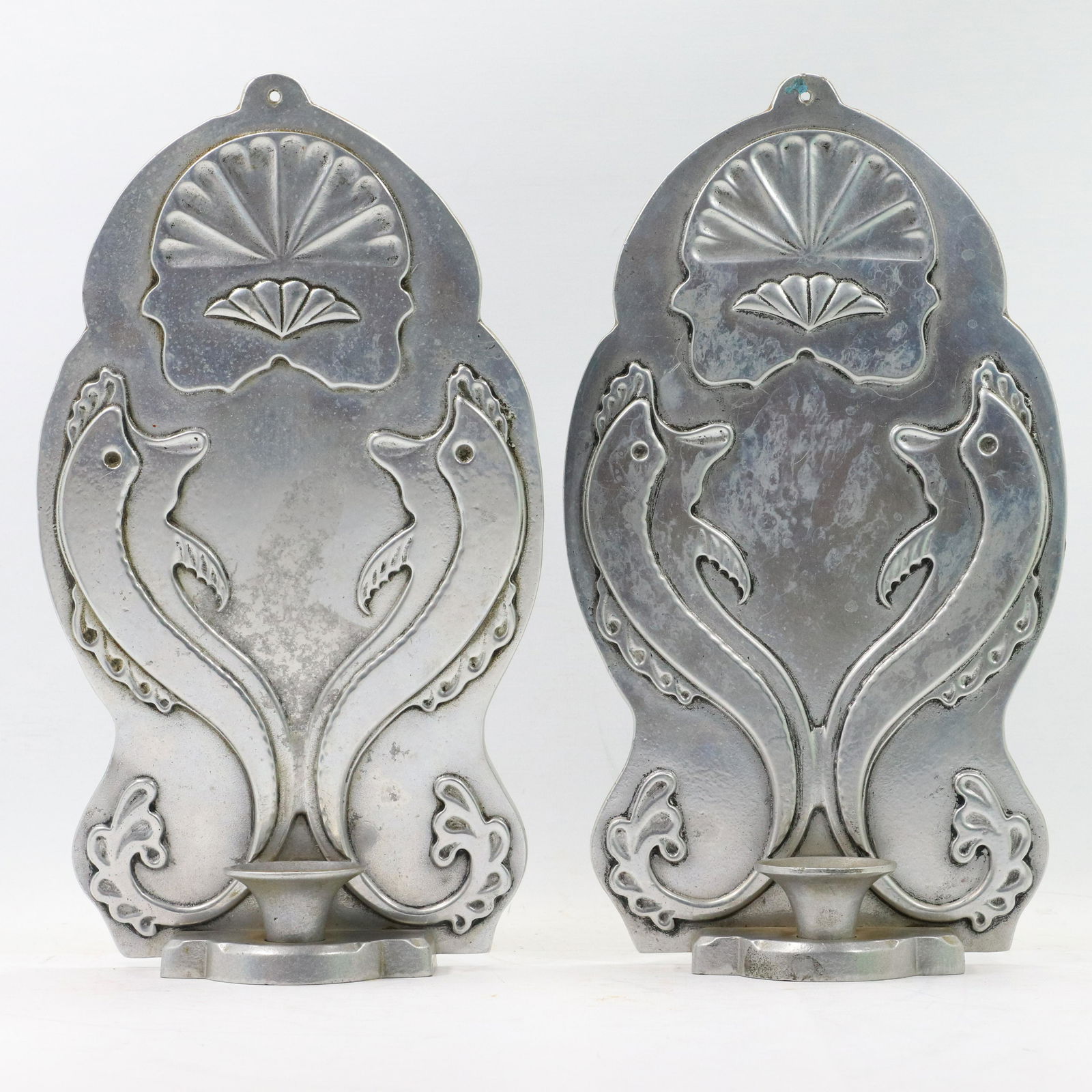 [2] Wilton RWP Country French Pewter Wall Sconces (1 of 7)