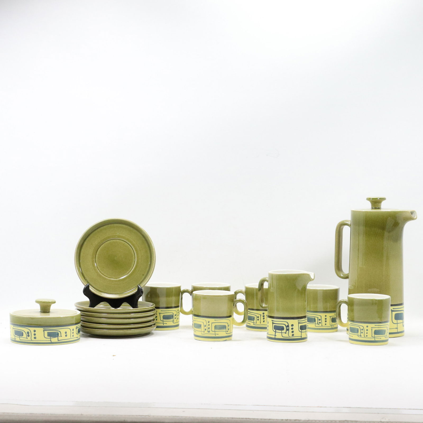 15 Pcs Mid-Century Modern Porcelain Dinnerware - Israel (1 of 20)