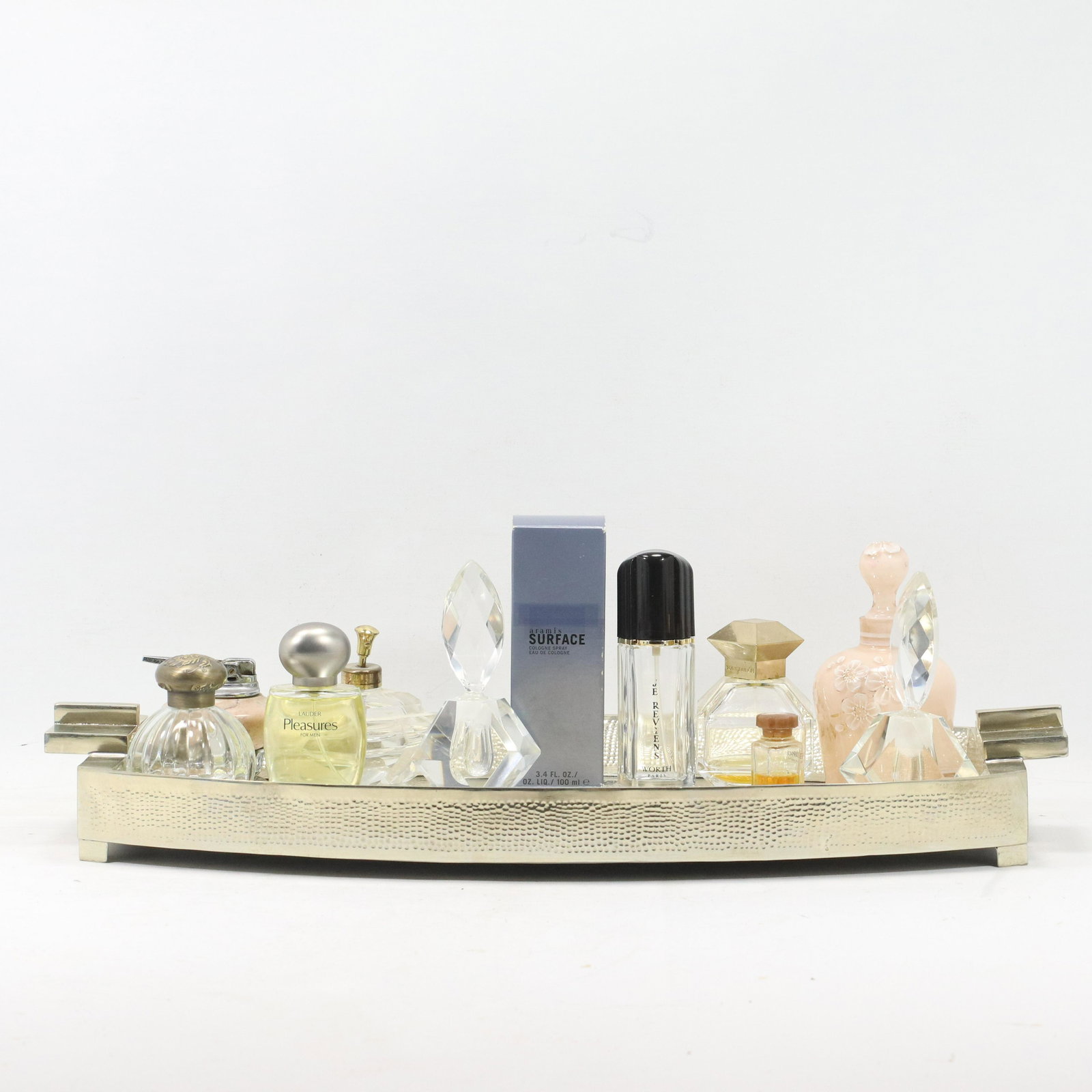 11 Assorted Vanity Perfume Bottles and Dresser Top Tray (1 of 10)