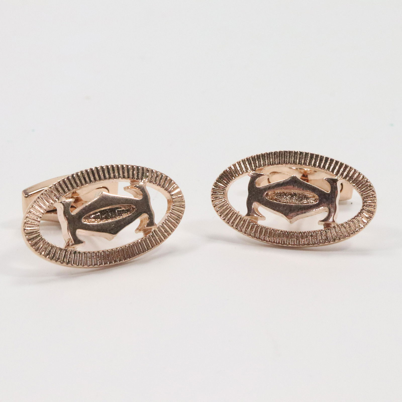 CARTIER Rose Gold Tone Cuff Links (1 of 6)
