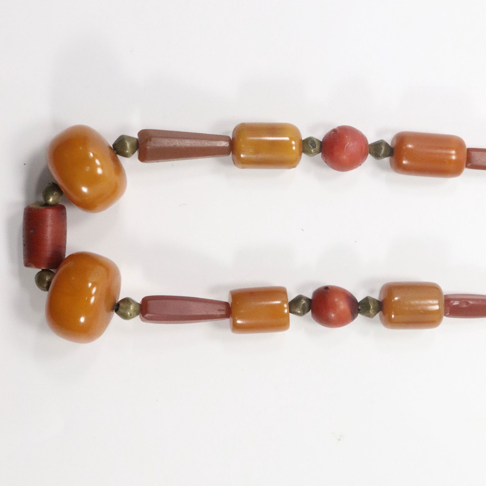 Vintage Butterscotch Bakelite Beaded Necklace (1 of 10)
