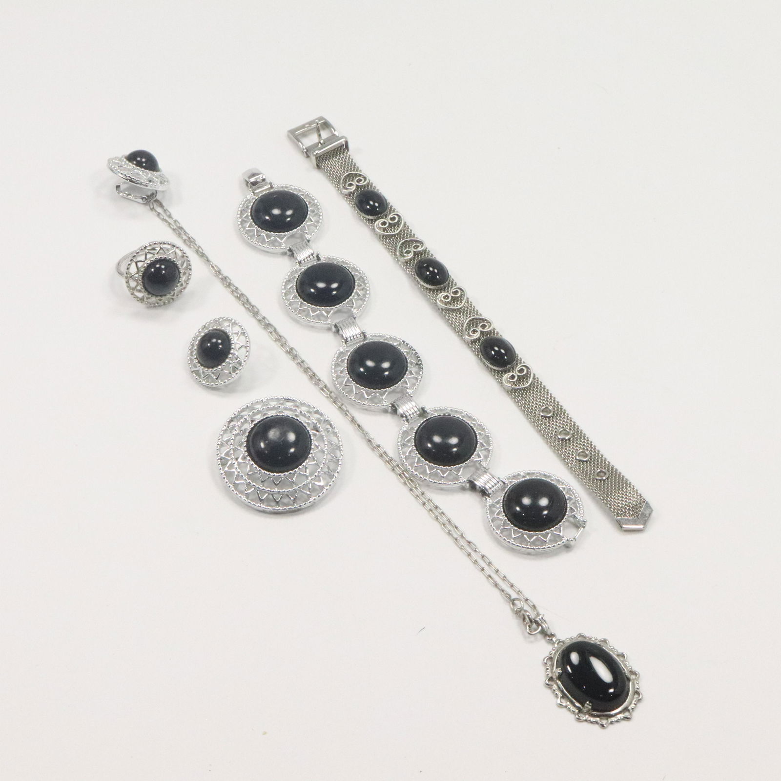 5-Pc Sarah Coventry Necklace, Earrings, Bracelet, Ring, (1 of 9)