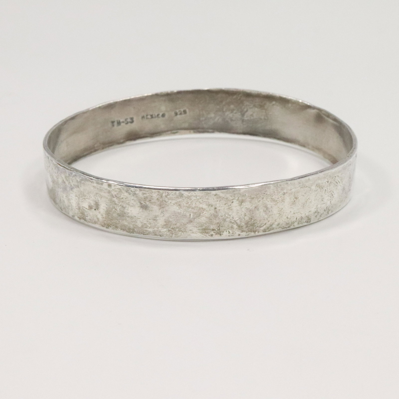 Mexico .925 Sterling Silver Wide Bangle Bracelet (1 of 4)