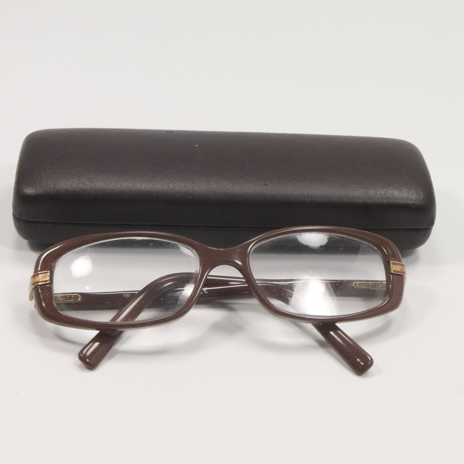 GUCCI Prescription Eye Glasses in Case: GUCCI Prescription Eye Glasses in Case.