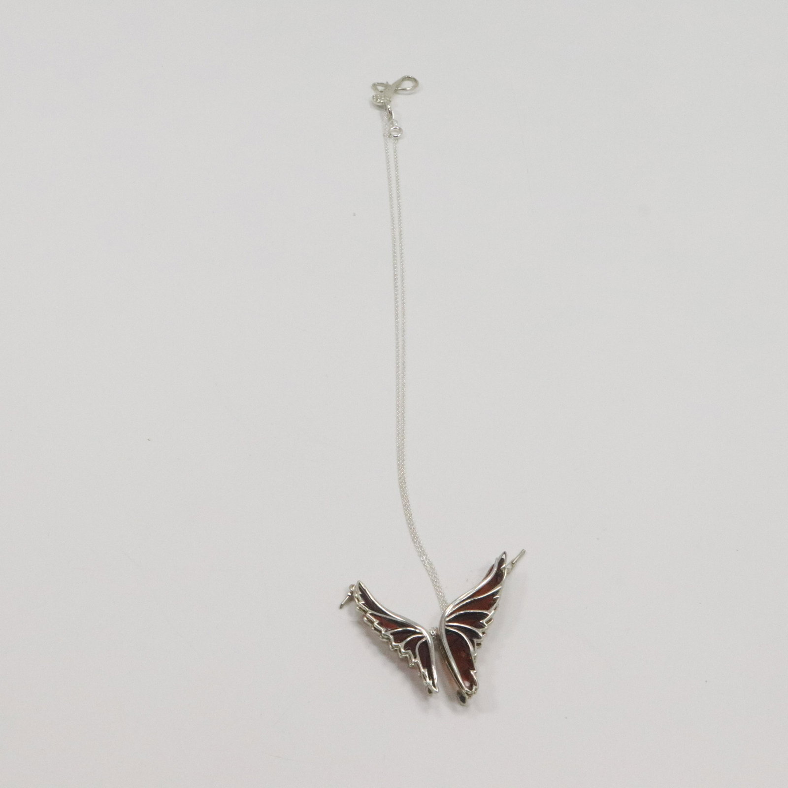 Sterling Stain Glass Butterfly Pendant & .925 Necklace (1 of 5)