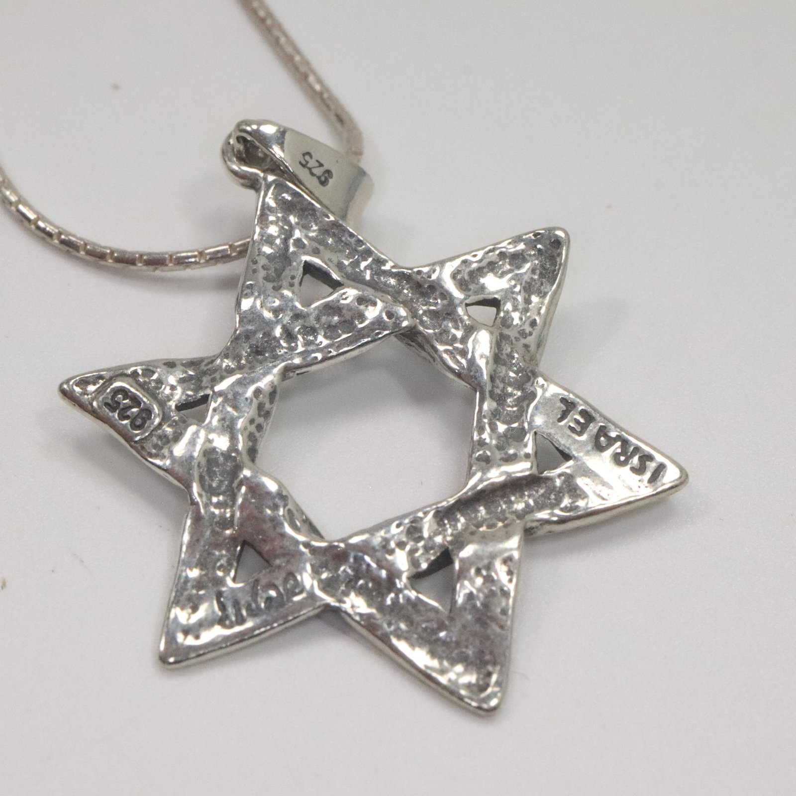 .925 Sterling Silver Israel "Star of David" Necklace (1 of 5)