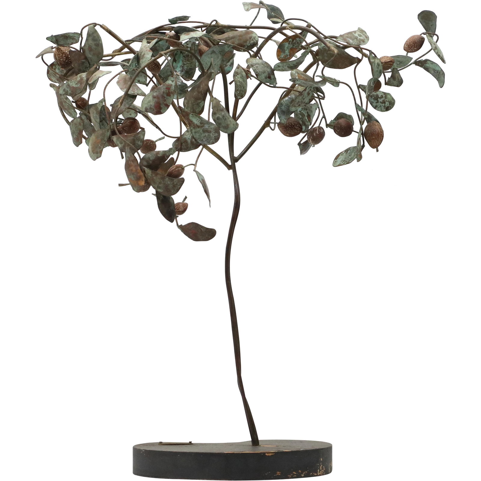 1960s Signed Jerry Fox Bronze Metal Tree Sculpture (1 of 9)