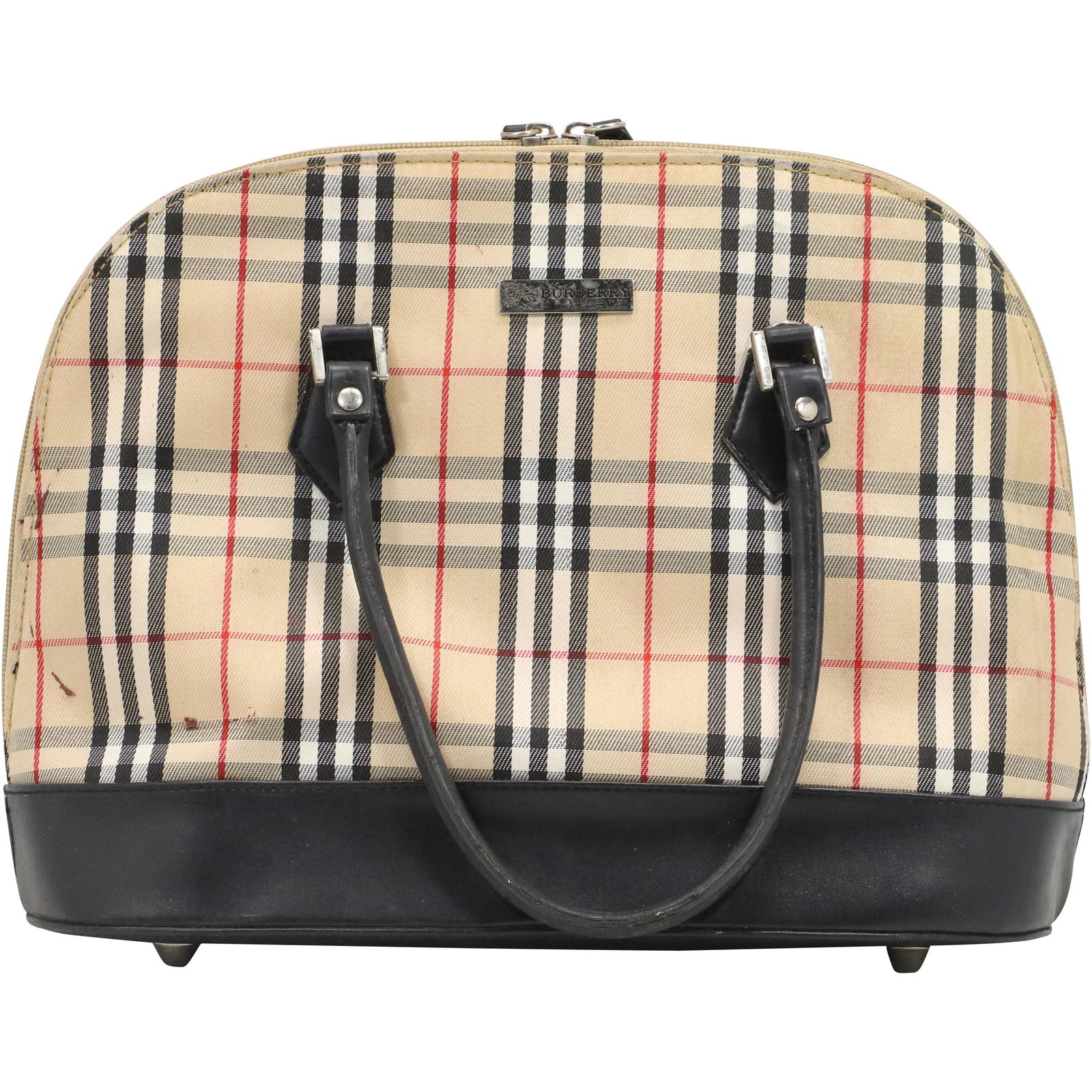 Burberry Hand Bag Plaid Pattern - Clean (1 of 9)