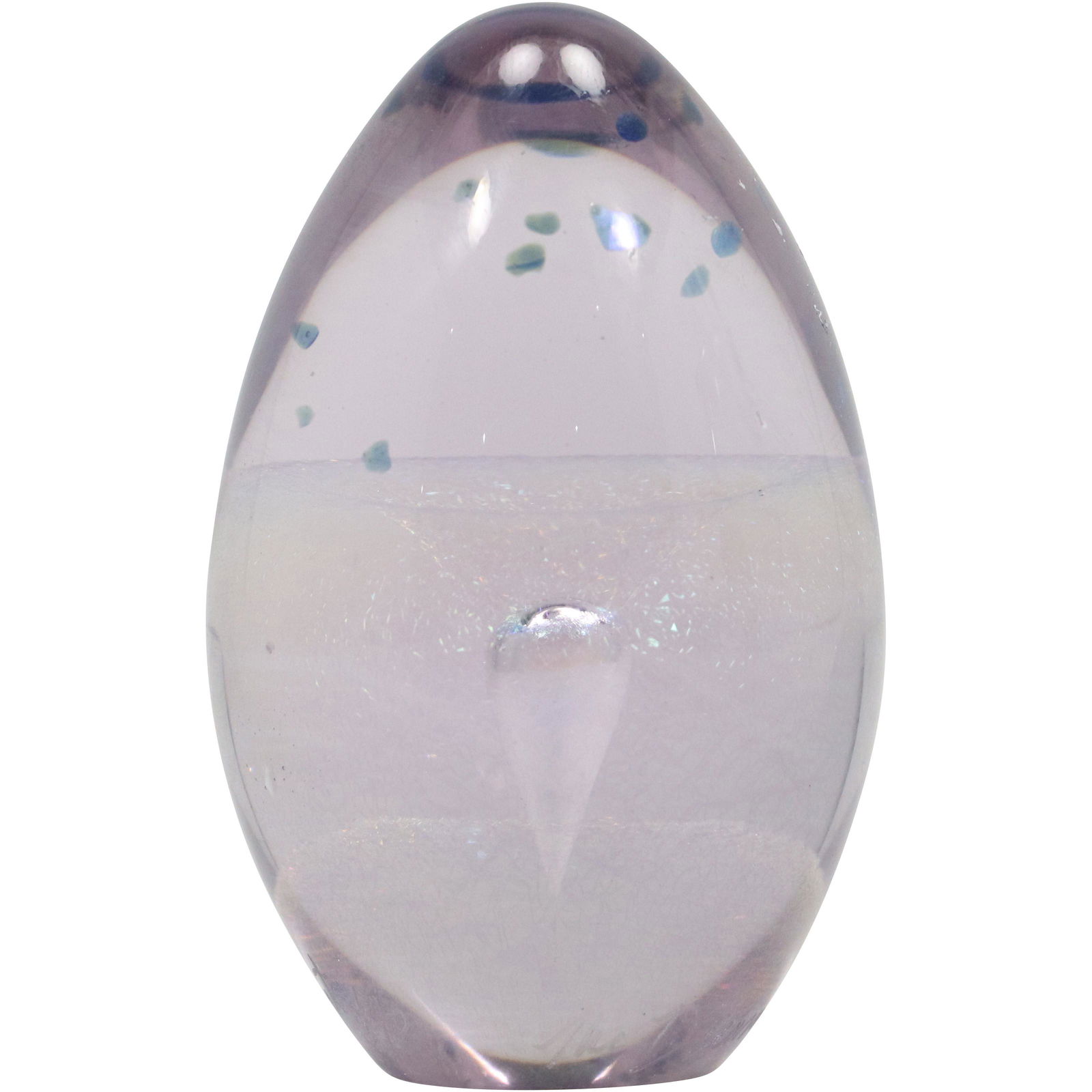 Robert Eickholt Glass Internal Teardrop Egg Paperweight (1 of 7)